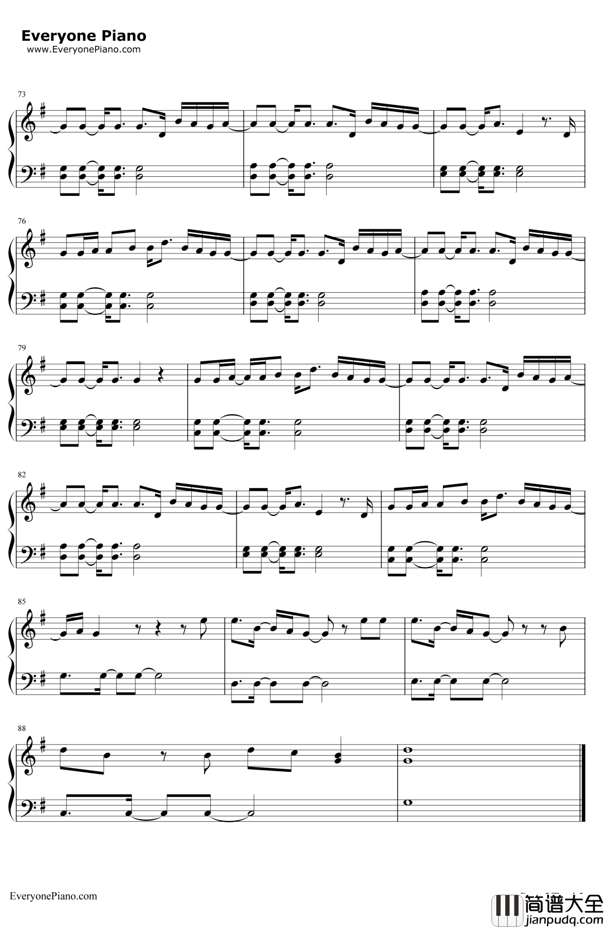 Don'tWannaKnow钢琴谱_Maroon5KendrickLamar