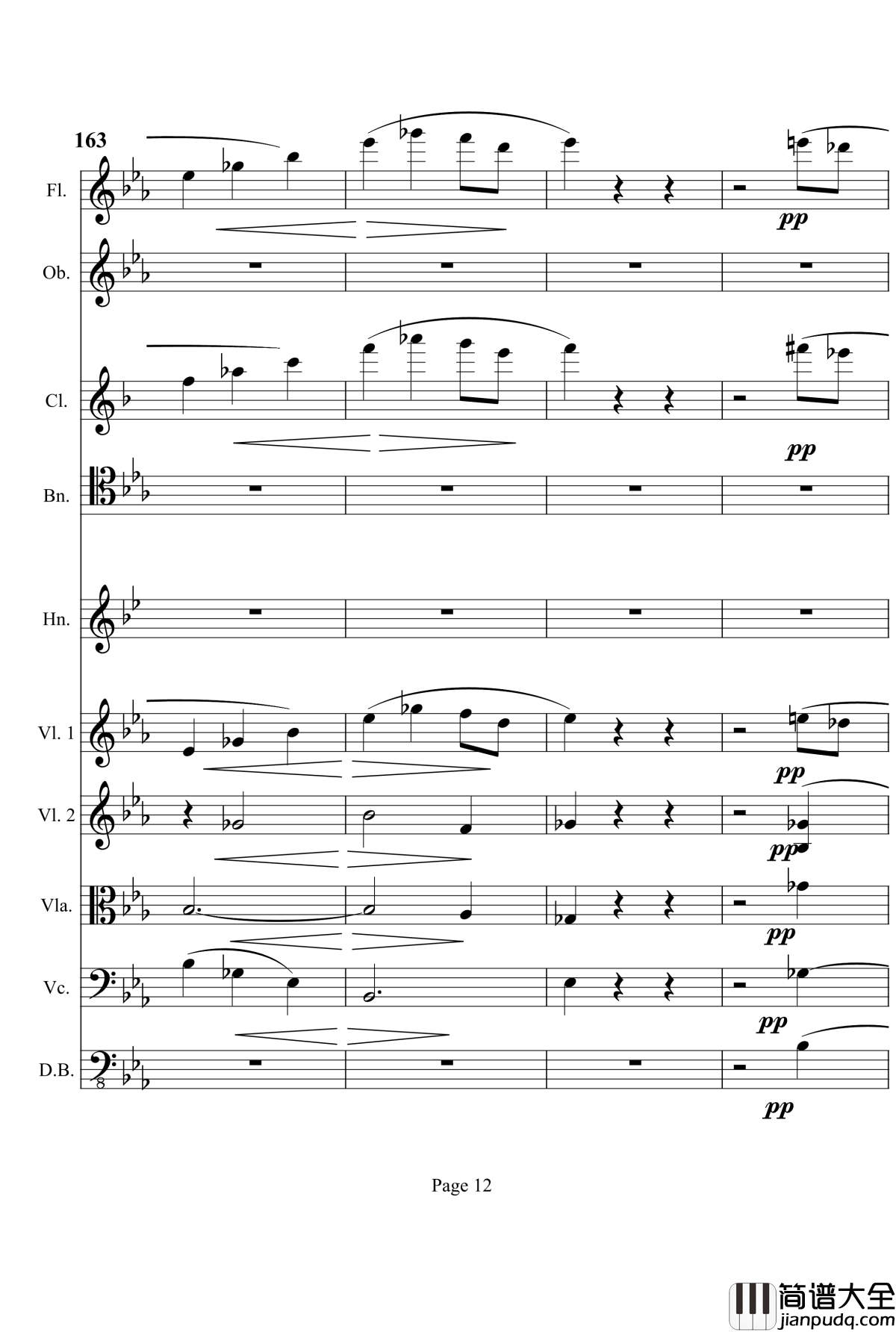 奏鸣曲之交响钢琴谱_第4首_Ⅲ_贝多芬_beethoven