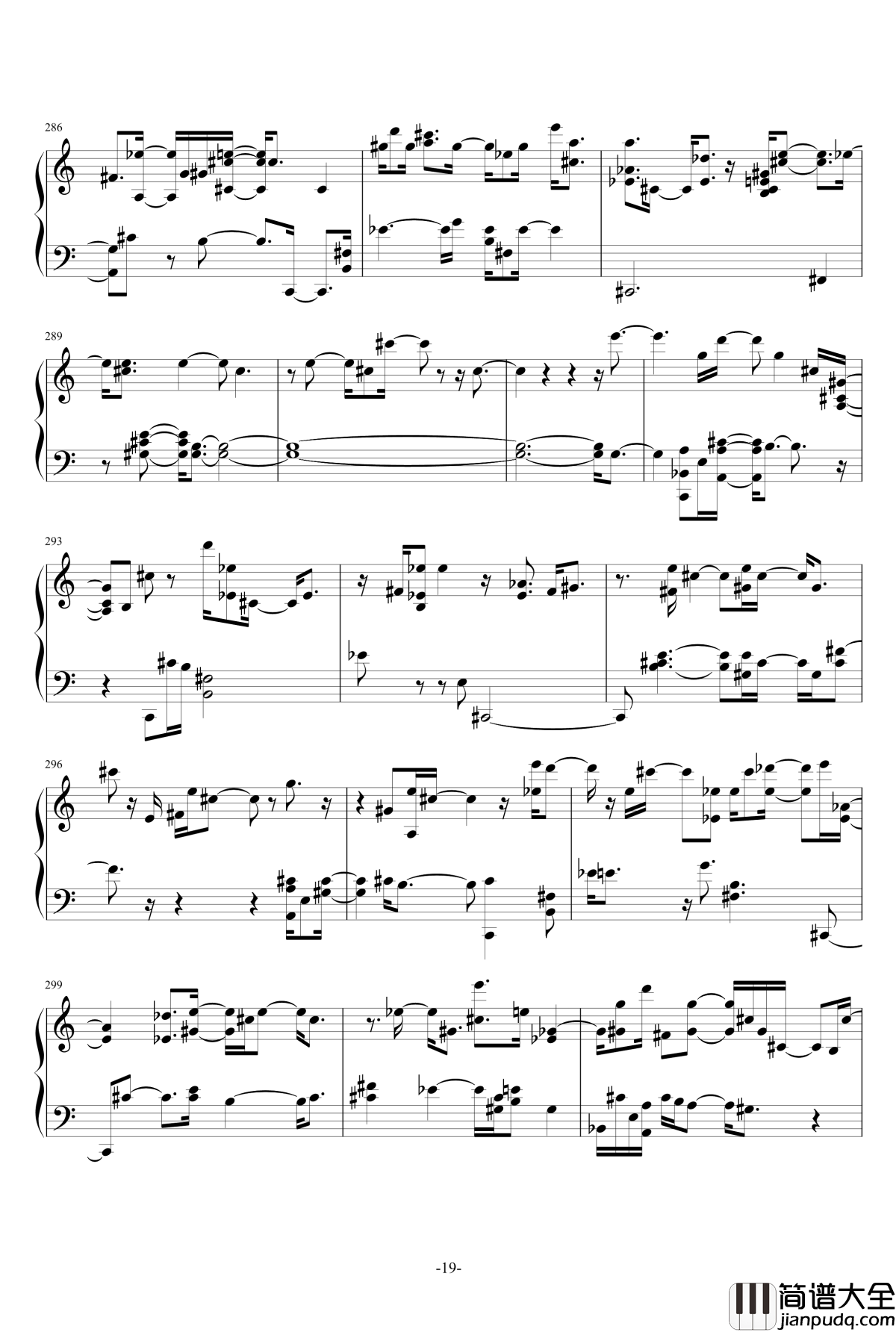 keys东方同人曲钢琴谱_2_东方组图