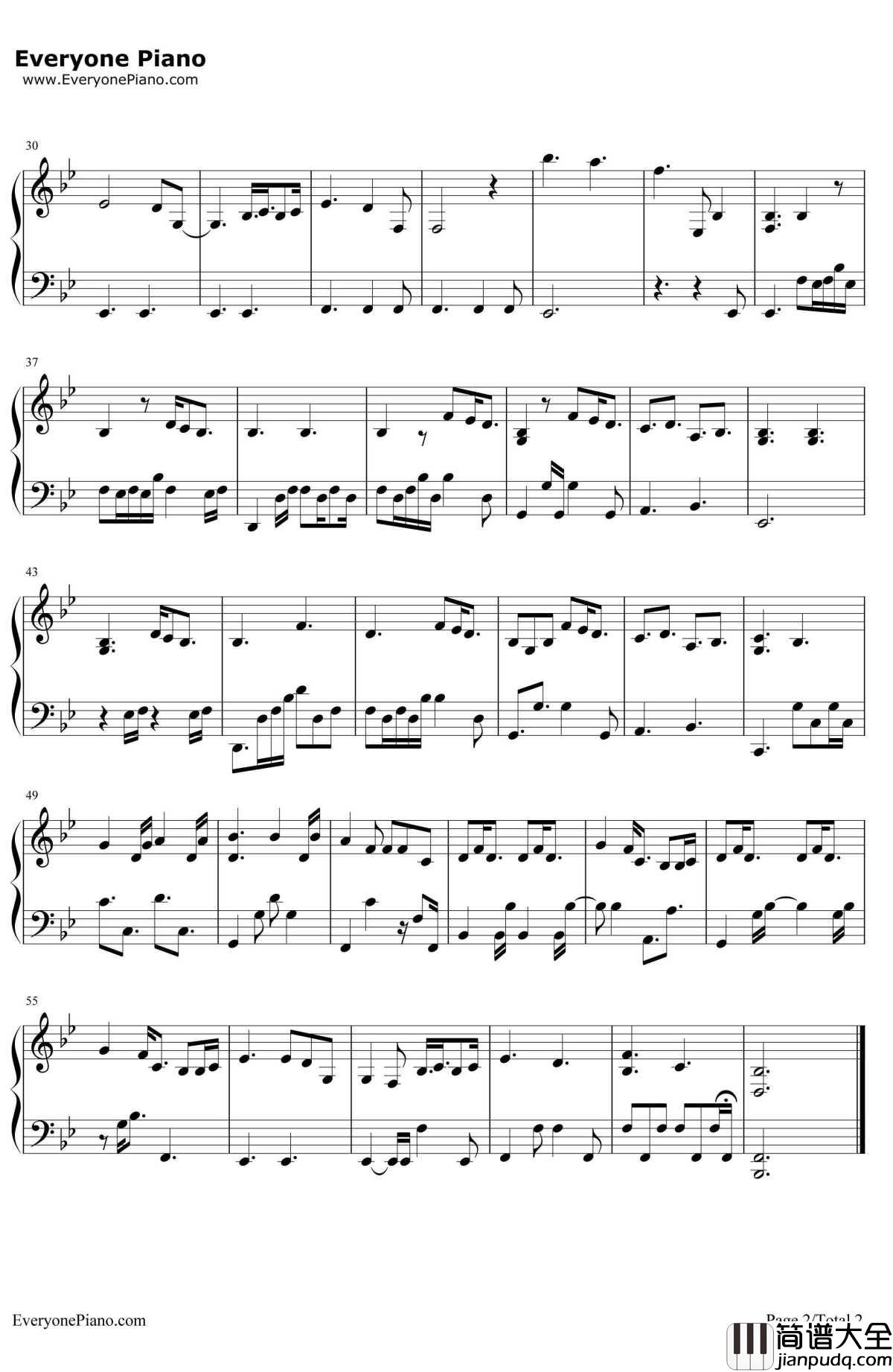 A_Thousand_Years钢琴谱_Christina_Perri__暮光之城4_插曲