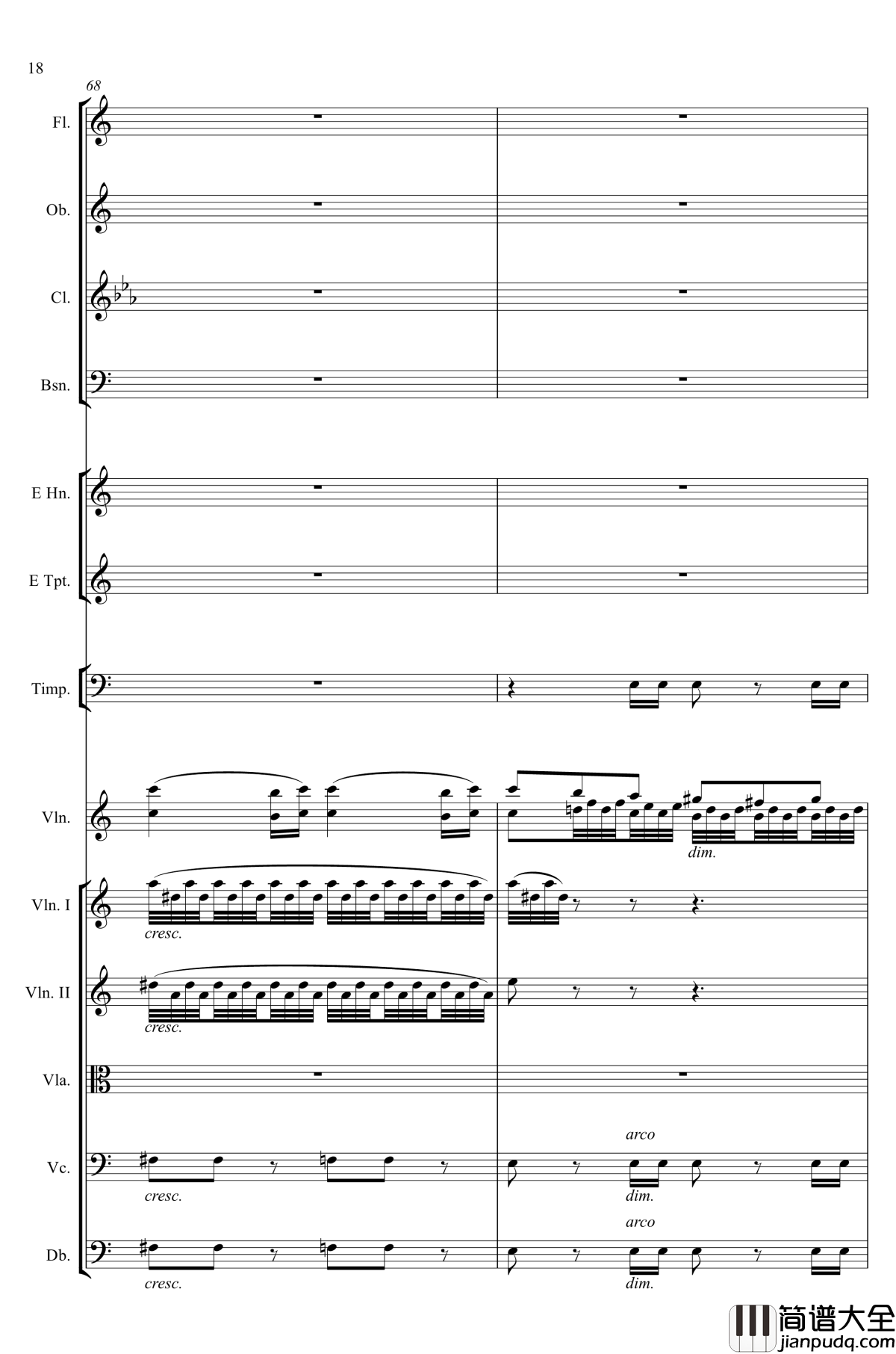 e小调小提琴协奏曲Op.64钢琴谱_第二乐章_Felix_Mendelssohn
