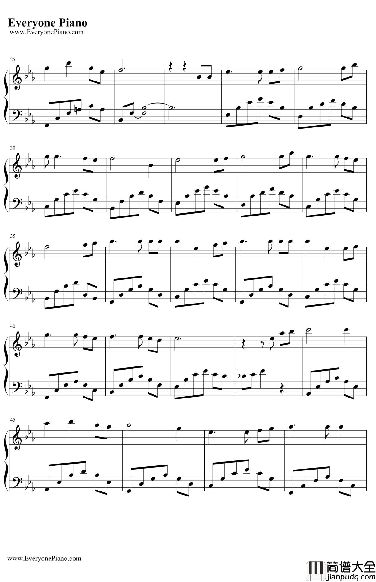 向日葵之家的圆舞曲钢琴谱_藤泽麻衣久石让宫崎骏_悬崖上的金鱼姬插曲
