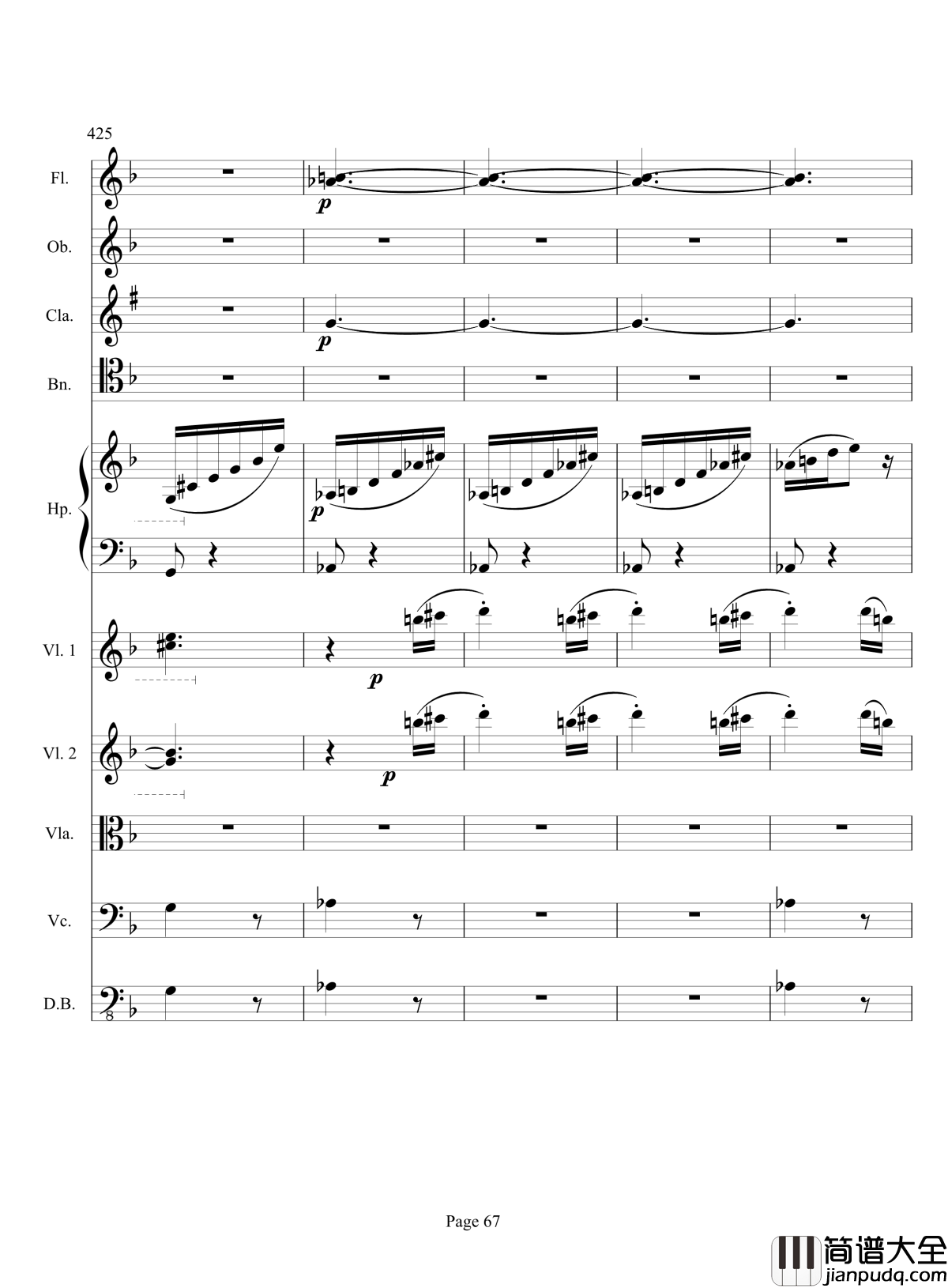 奏鸣曲之交响钢琴谱_第17首_Ⅲ_贝多芬_beethoven