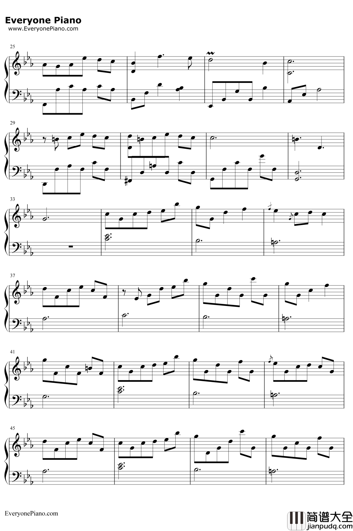 My_Heart_Is_Crying钢琴谱_StairwayGames_颓废之心背景音乐