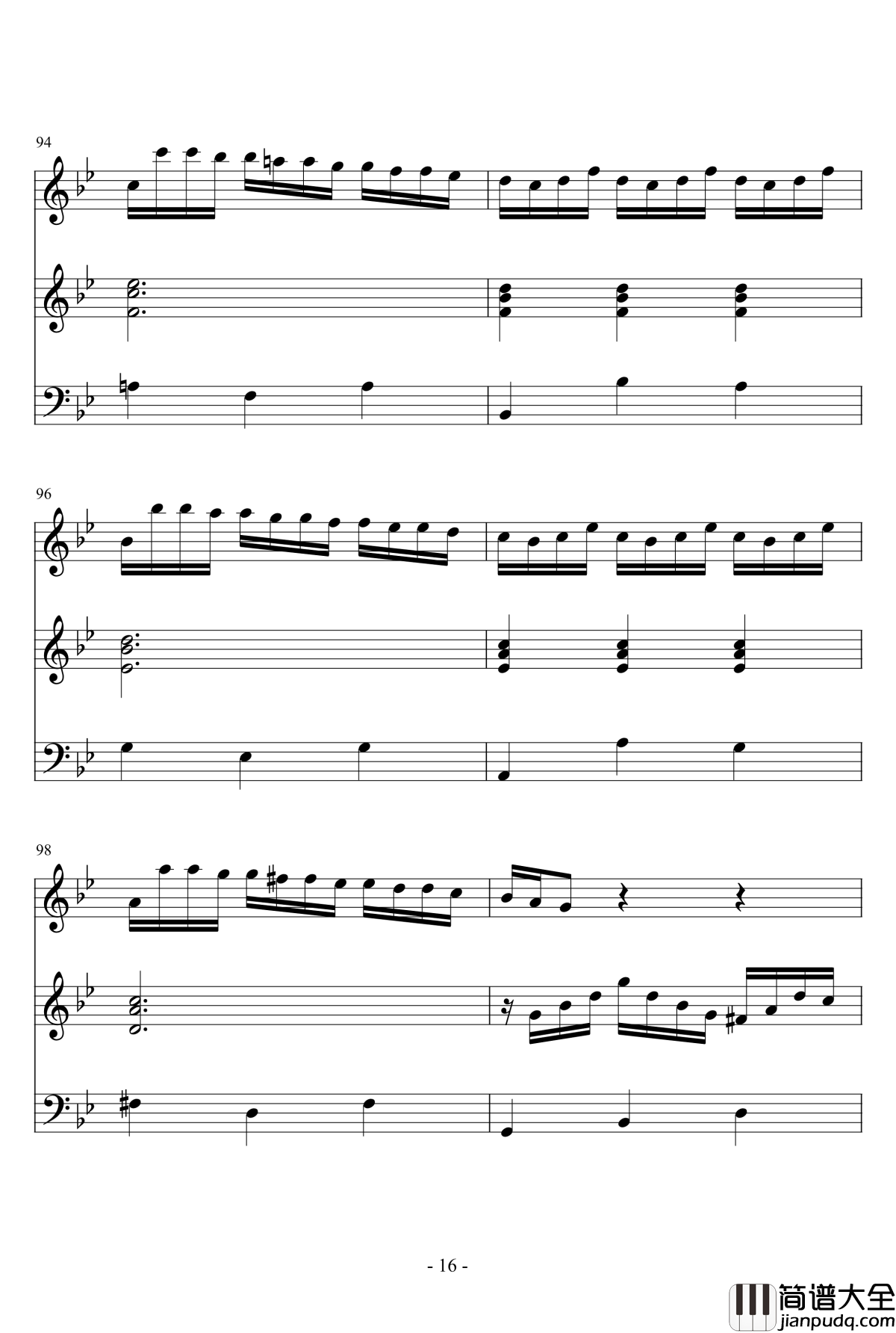 长笛与羽管键琴奏鸣曲第一乐章钢琴谱_巴赫_P.E.Bach
