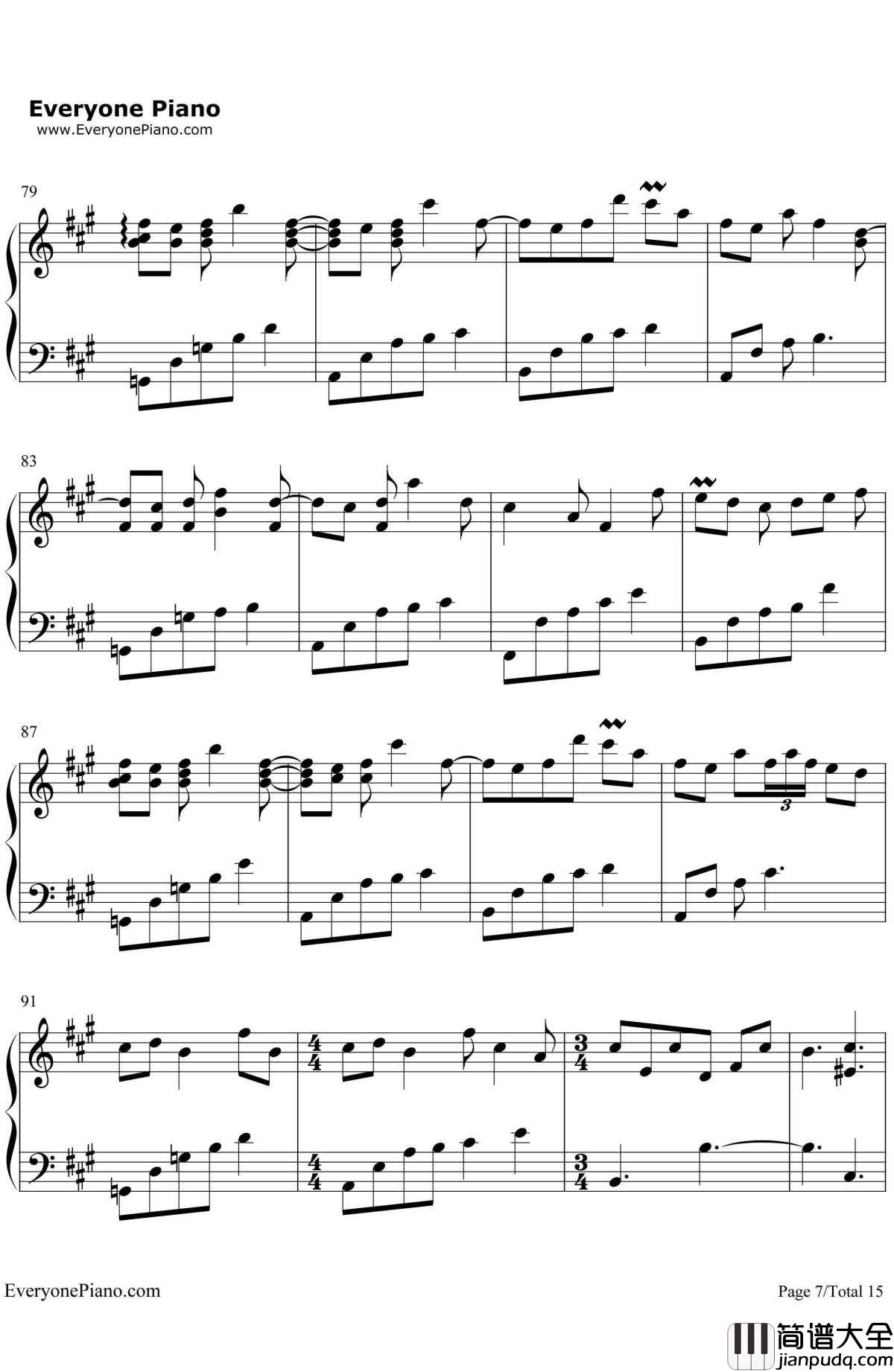 纯白钢琴谱_V.K克_Deemo游戏音乐