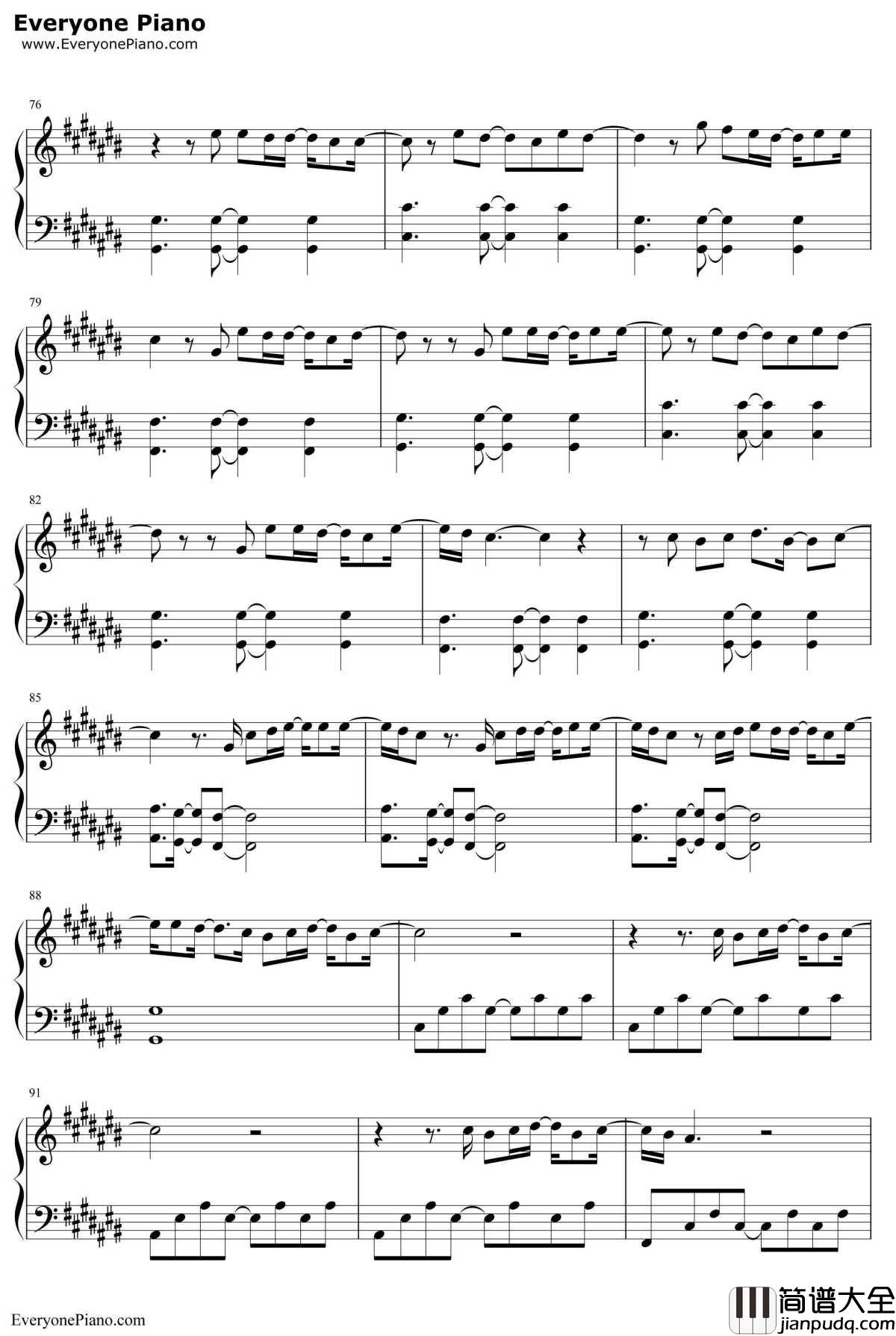 青春白皮书钢琴谱_汪苏沦_小情书告白版推广曲