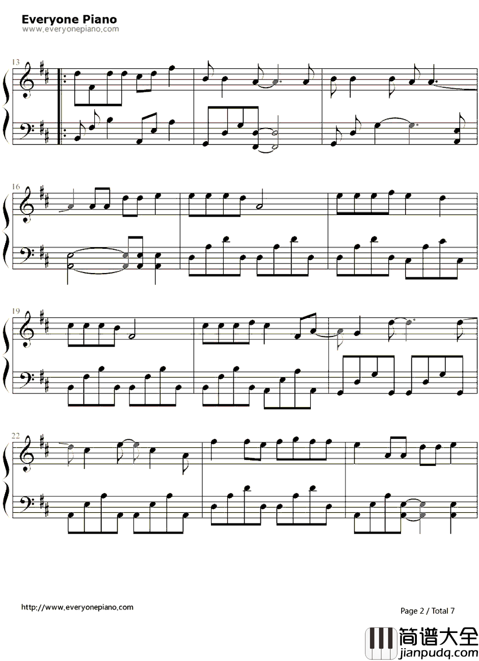 Anyone_Of_Us钢琴谱_葛瑞盖斯(GarethPaulGates)