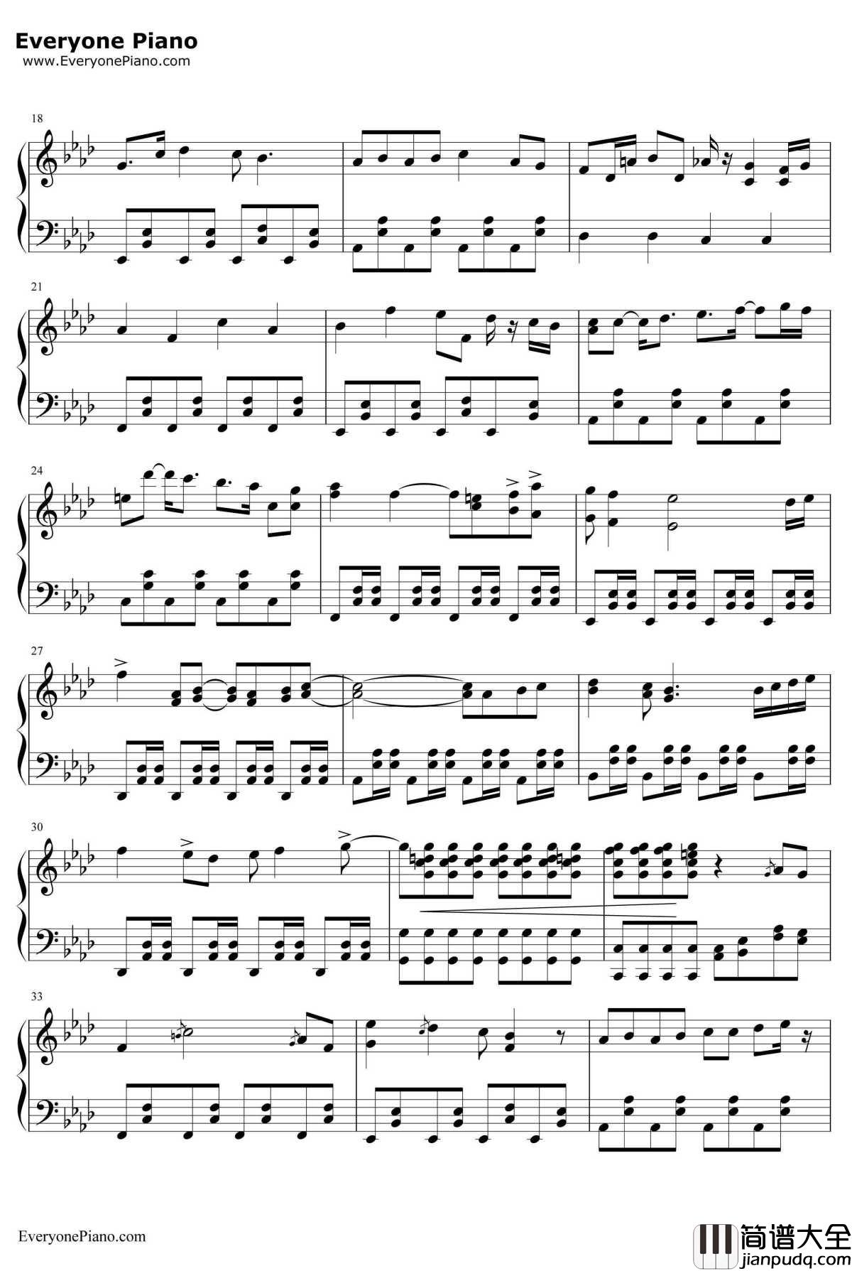 ぼくがいる~コナンのテーマ钢琴谱_大野克夫_名侦探柯南OST