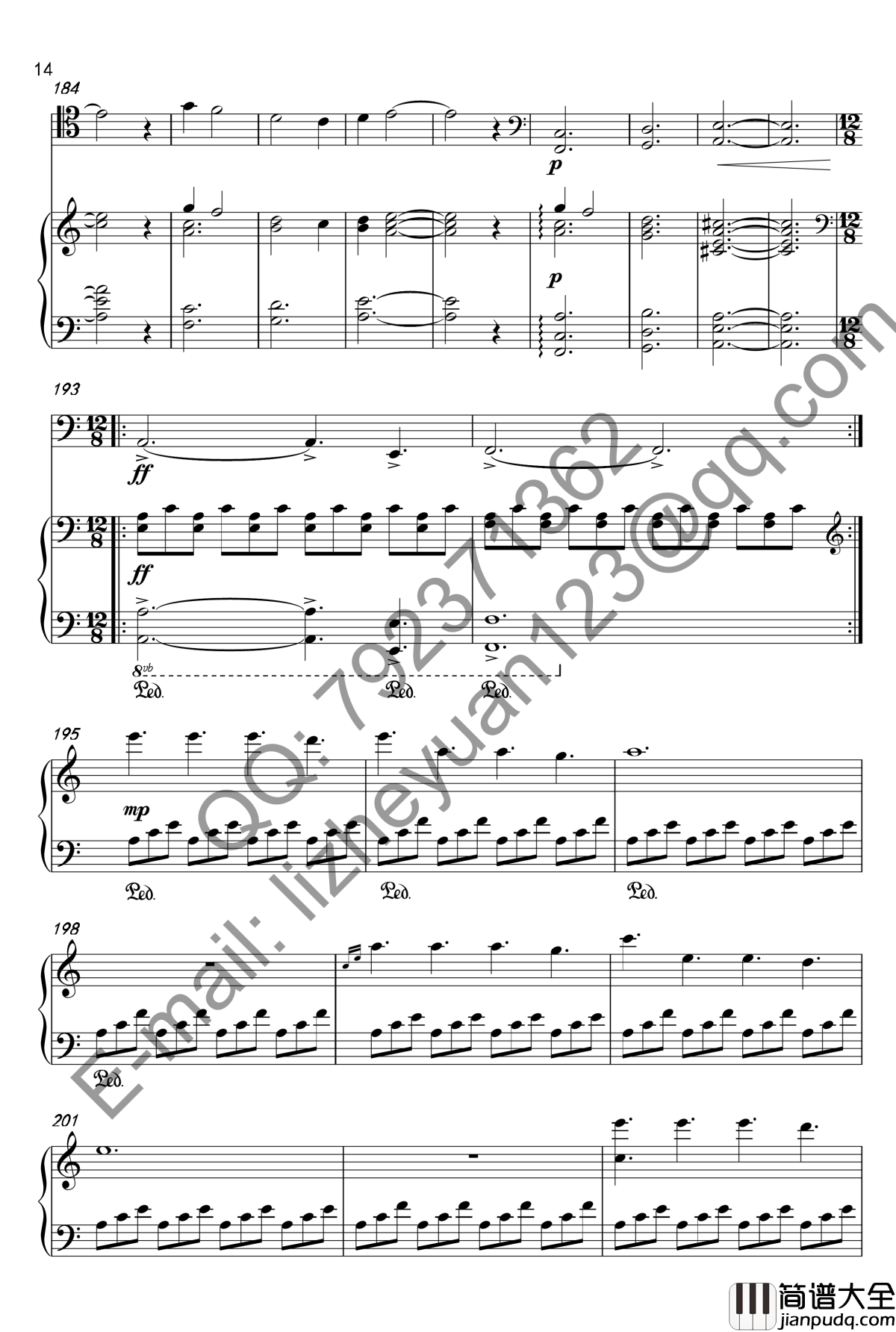 唐顿庄园主题曲钢琴谱_钢琴+大提琴_唐顿庄园