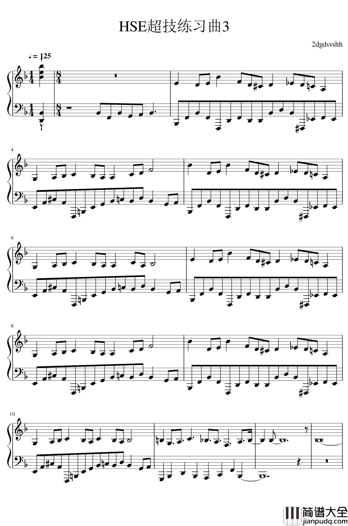 HSE超技练习曲3_钢琴谱_2dgdsvshh