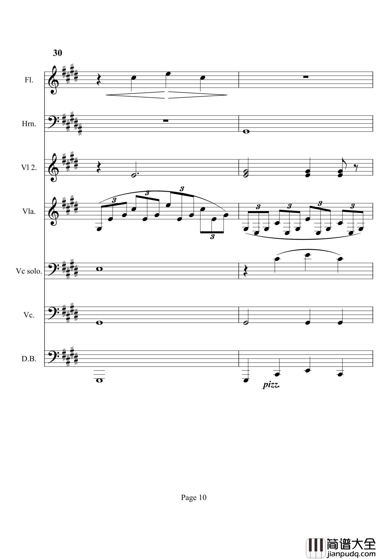 奏鸣曲之交响钢琴谱_第14首_Ⅰ_贝多芬_beethoven