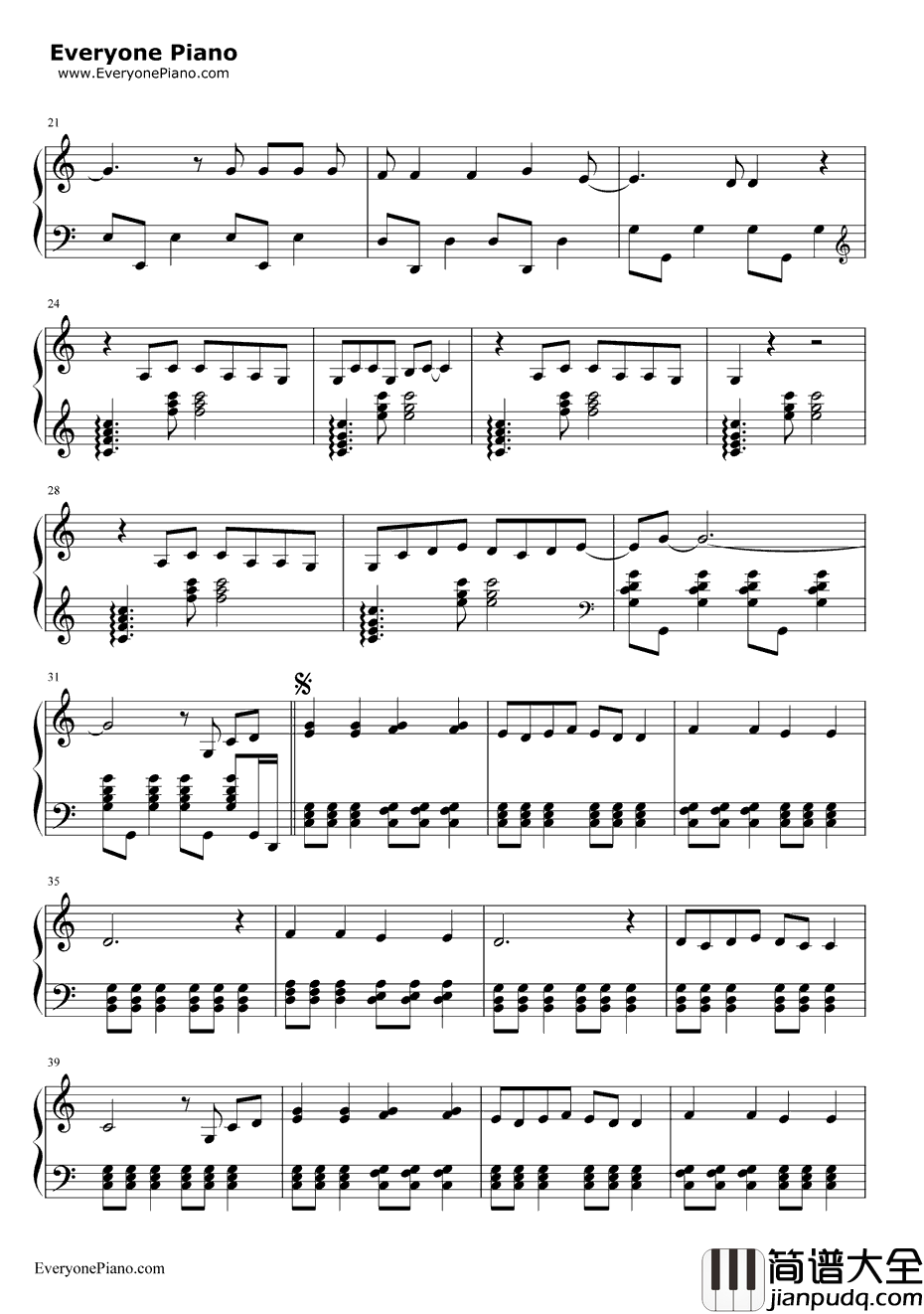 SuperTrouper钢琴谱_ABBA