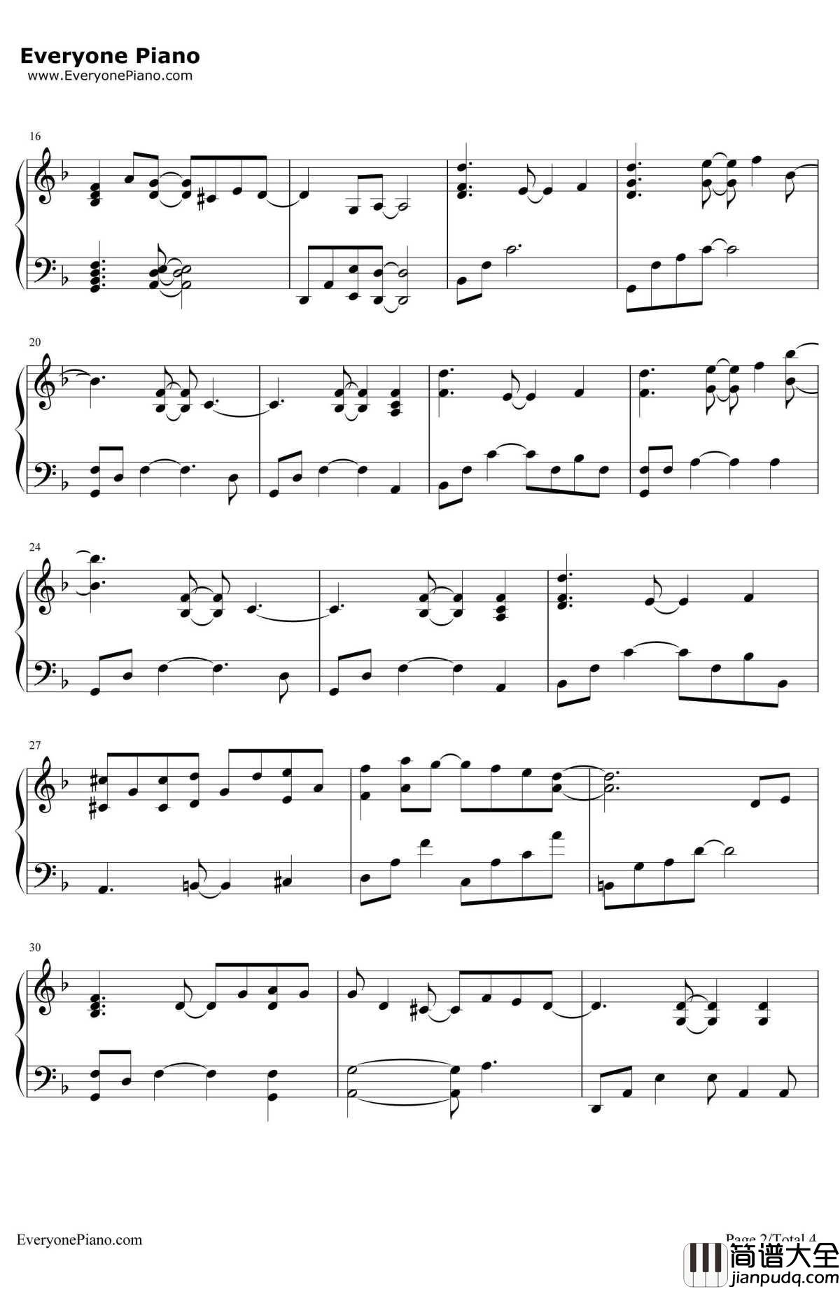 Indigo靛蓝钢琴谱_Yiruma