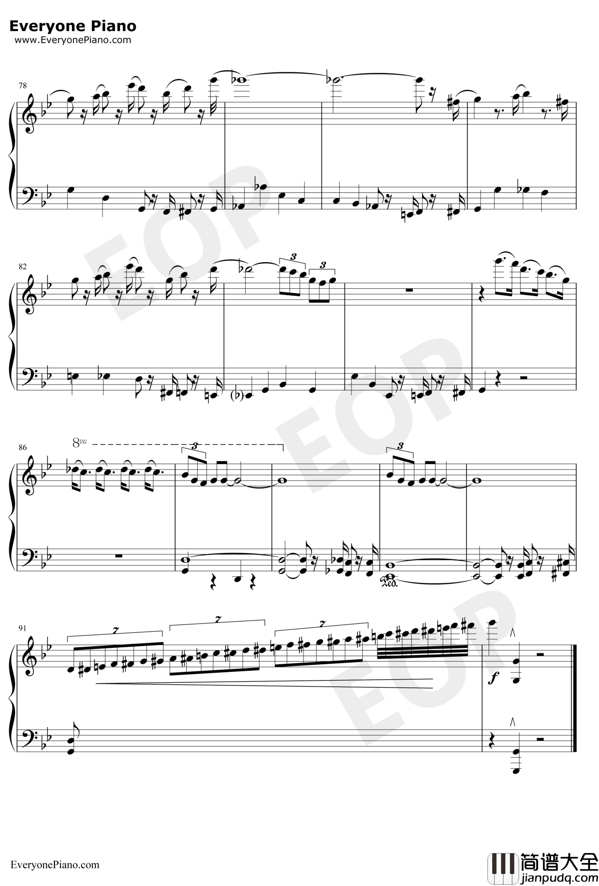 The_Pink_Panther_Theme钢琴谱_HenryMancini_粉红豹主题曲