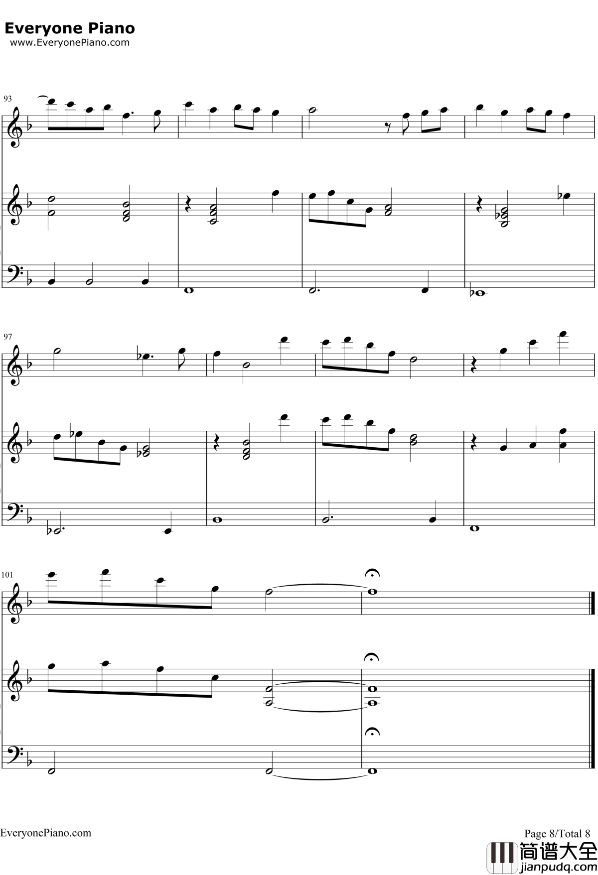 家乡的路钢琴谱_月岛雫本名阳子_侧耳倾听主题曲_宫崎骏动漫