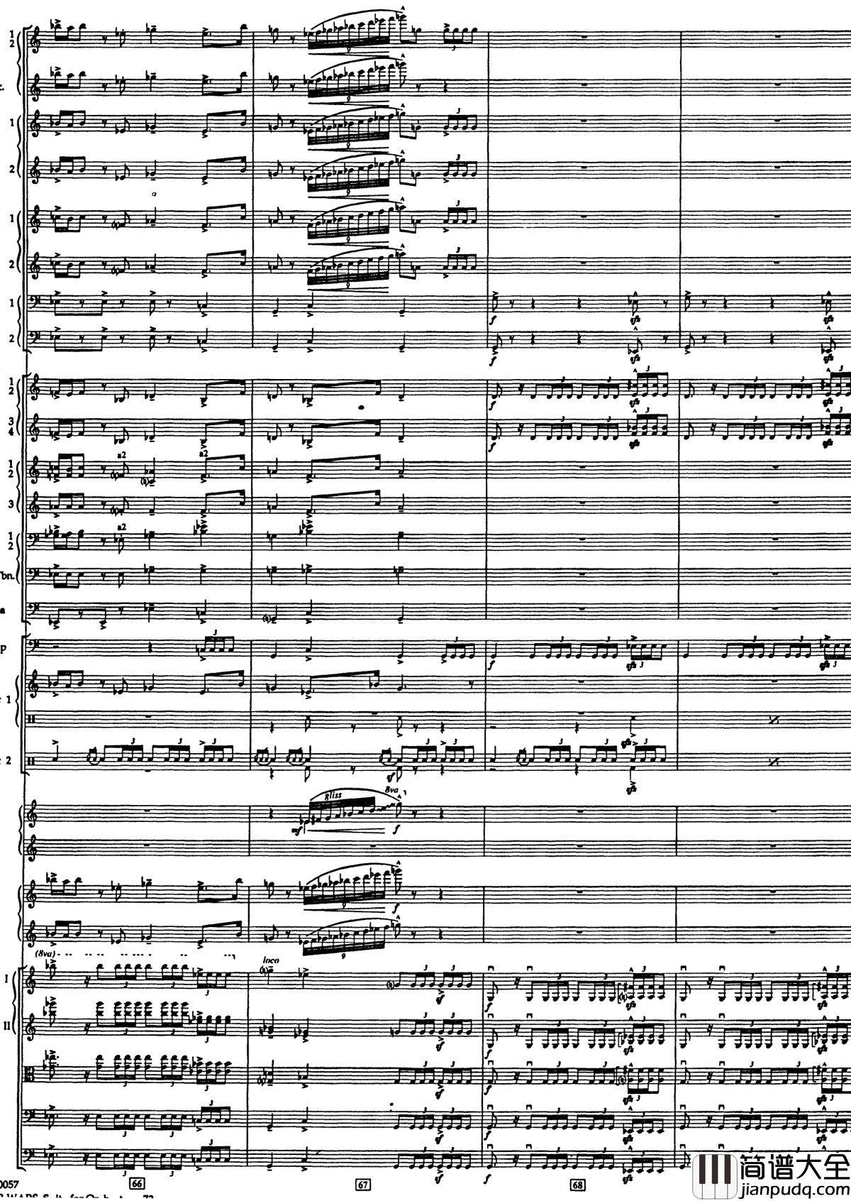 帝国进行曲总谱钢琴谱_The_Imperial_March_Full_Orchestra_John_Williams