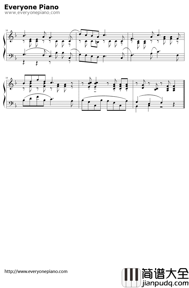 快乐的农夫钢琴谱_舒曼Schumann
