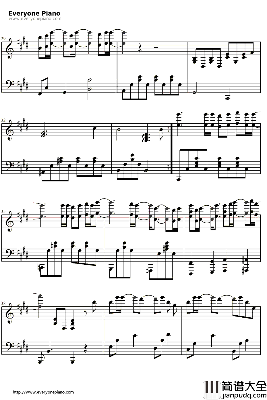 我们的明天钢琴谱_鹿晗_重返20岁主题曲