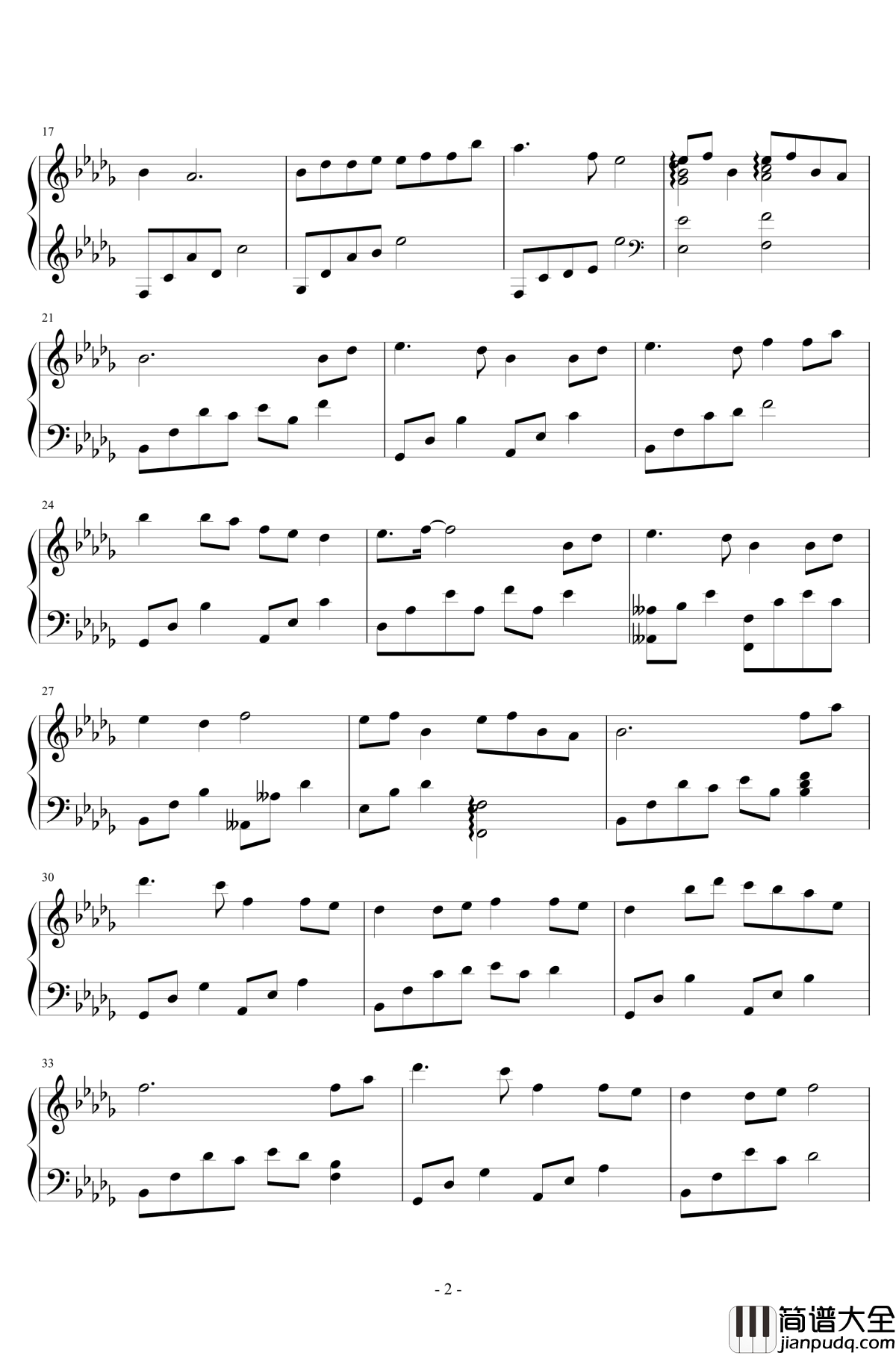 大鱼钢琴谱__大鱼海棠_印象曲_大鱼海棠_周深