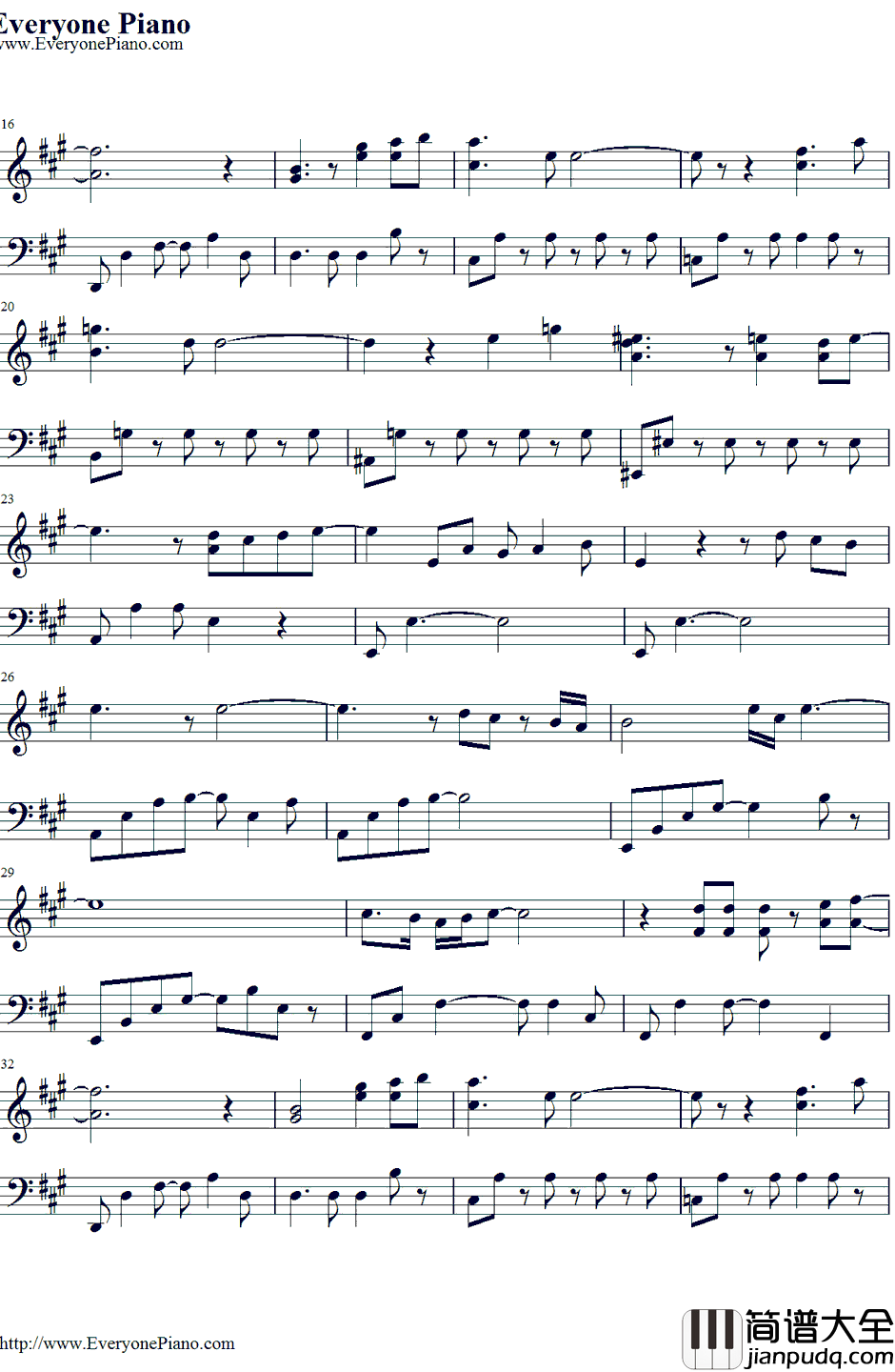 To_Love_You_More钢琴谱_CelineDion_恋人よ〔恋人啊!〕主题曲