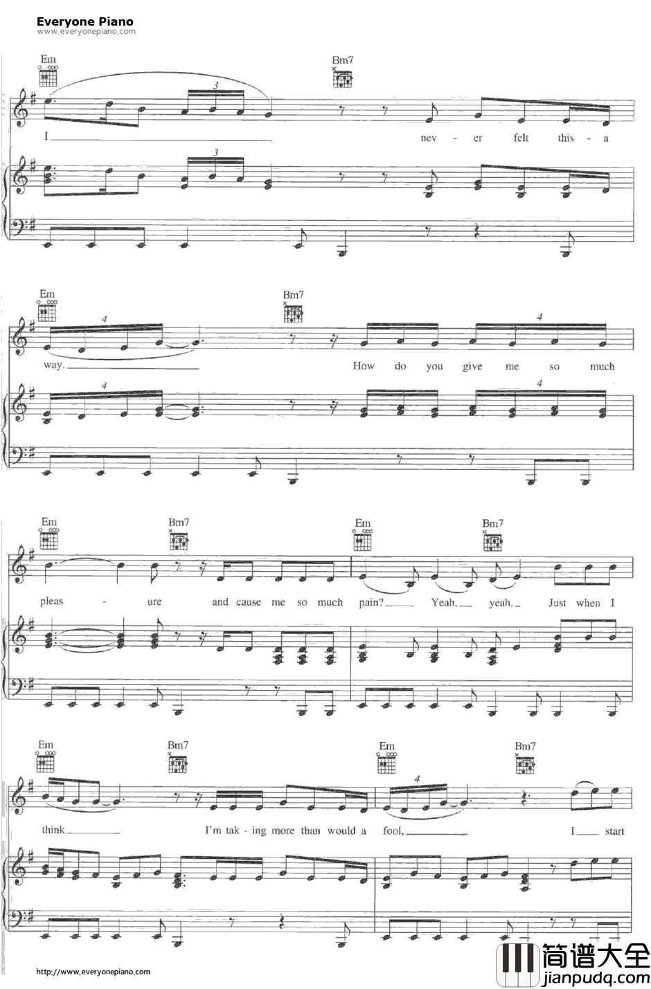 Fallin'钢琴谱_AliciaKeys