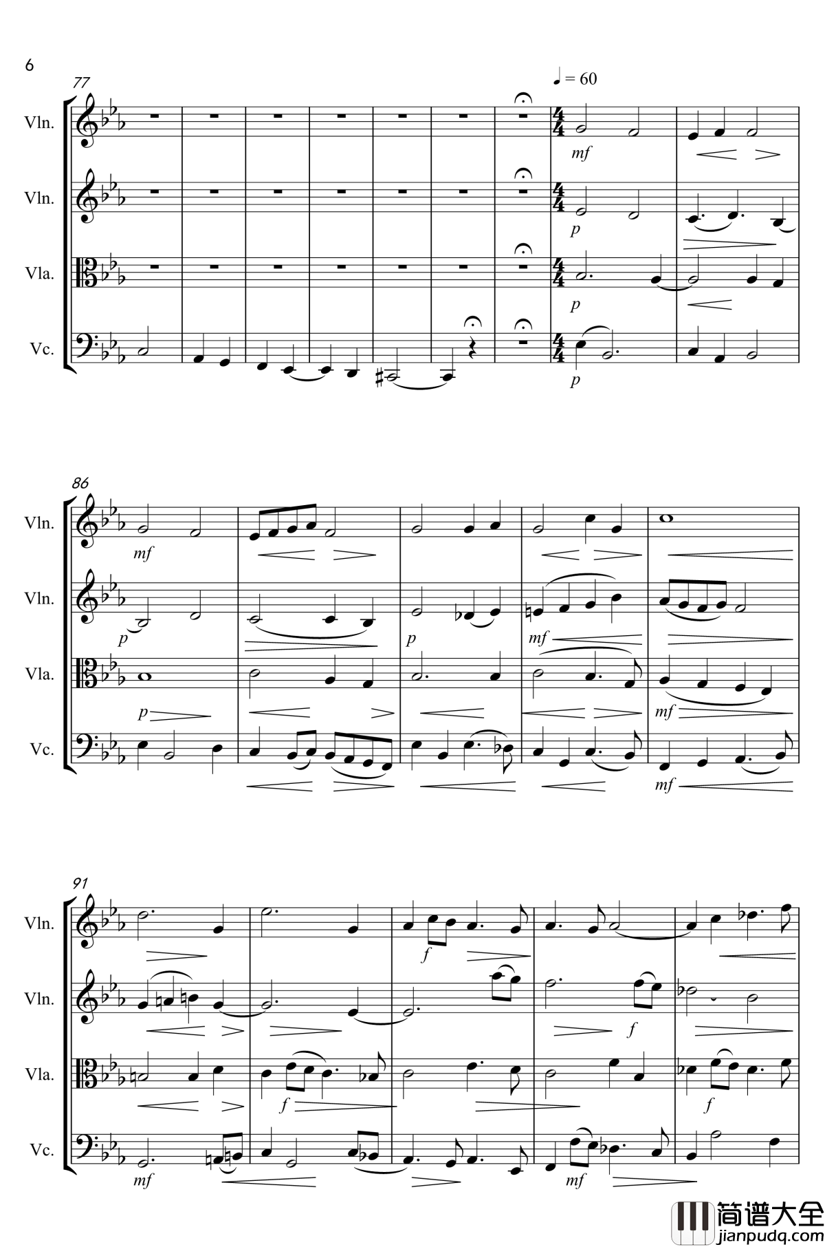 秋之四重奏钢琴谱_fanshuxiang3