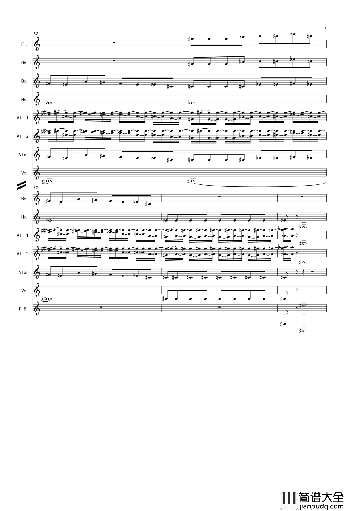 奏鸣曲之交响第14首Ⅲ钢琴谱_贝多芬_beethoven