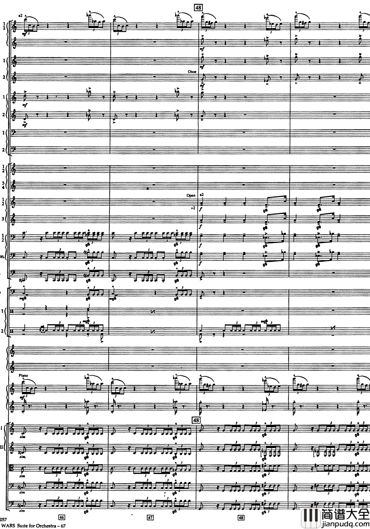 帝国进行曲总谱钢琴谱_The_Imperial_March_Full_Orchestra_John_Williams
