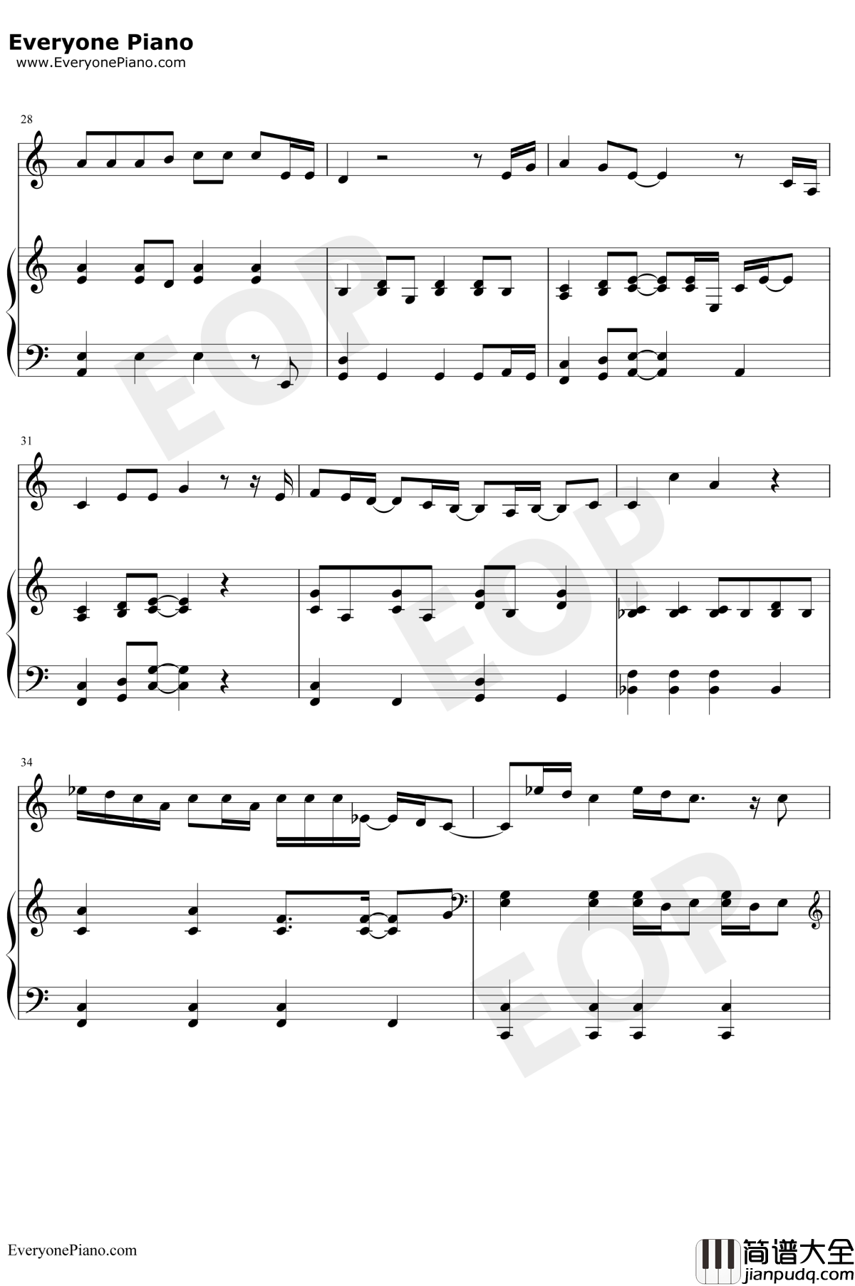 Always_Remember_Us_This_Way钢琴谱_LadyGaga_一个明星的诞生OST