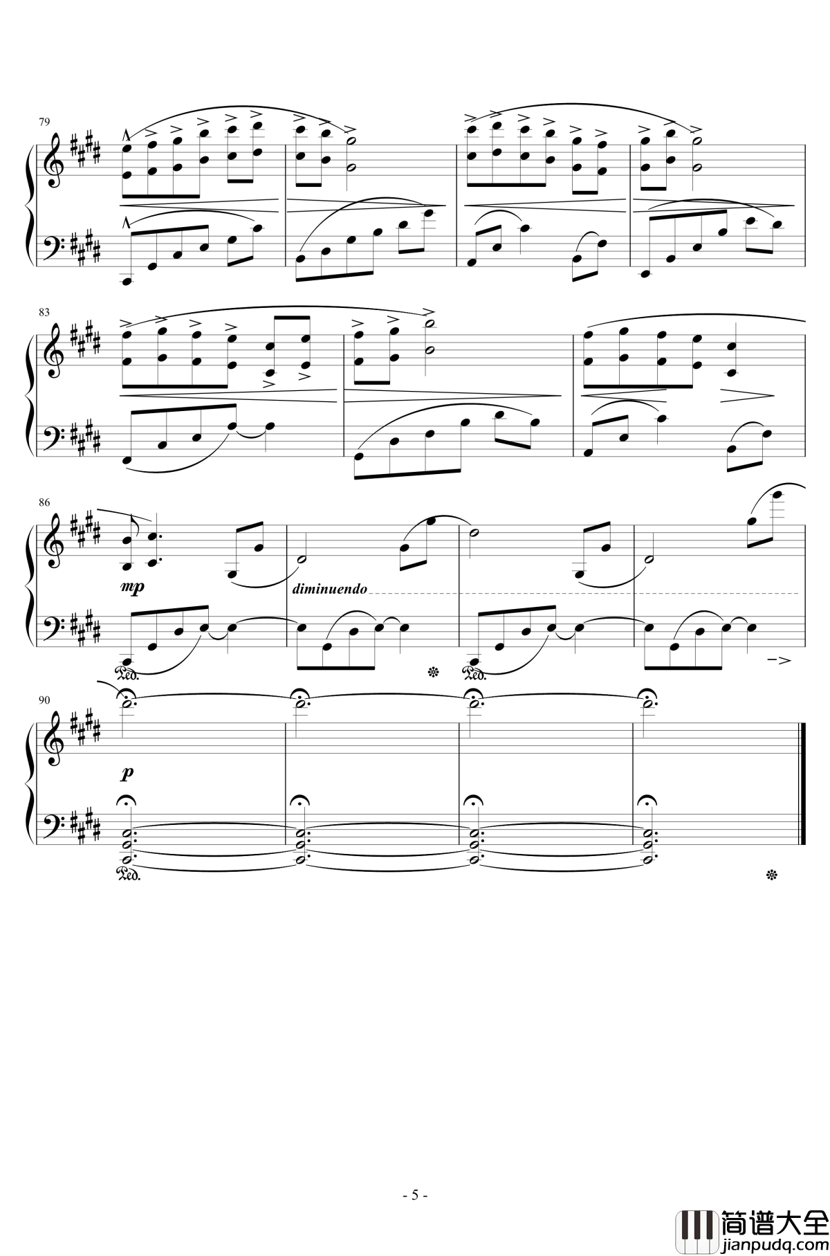 小小钢琴谱_Piano_Version_容祖儿