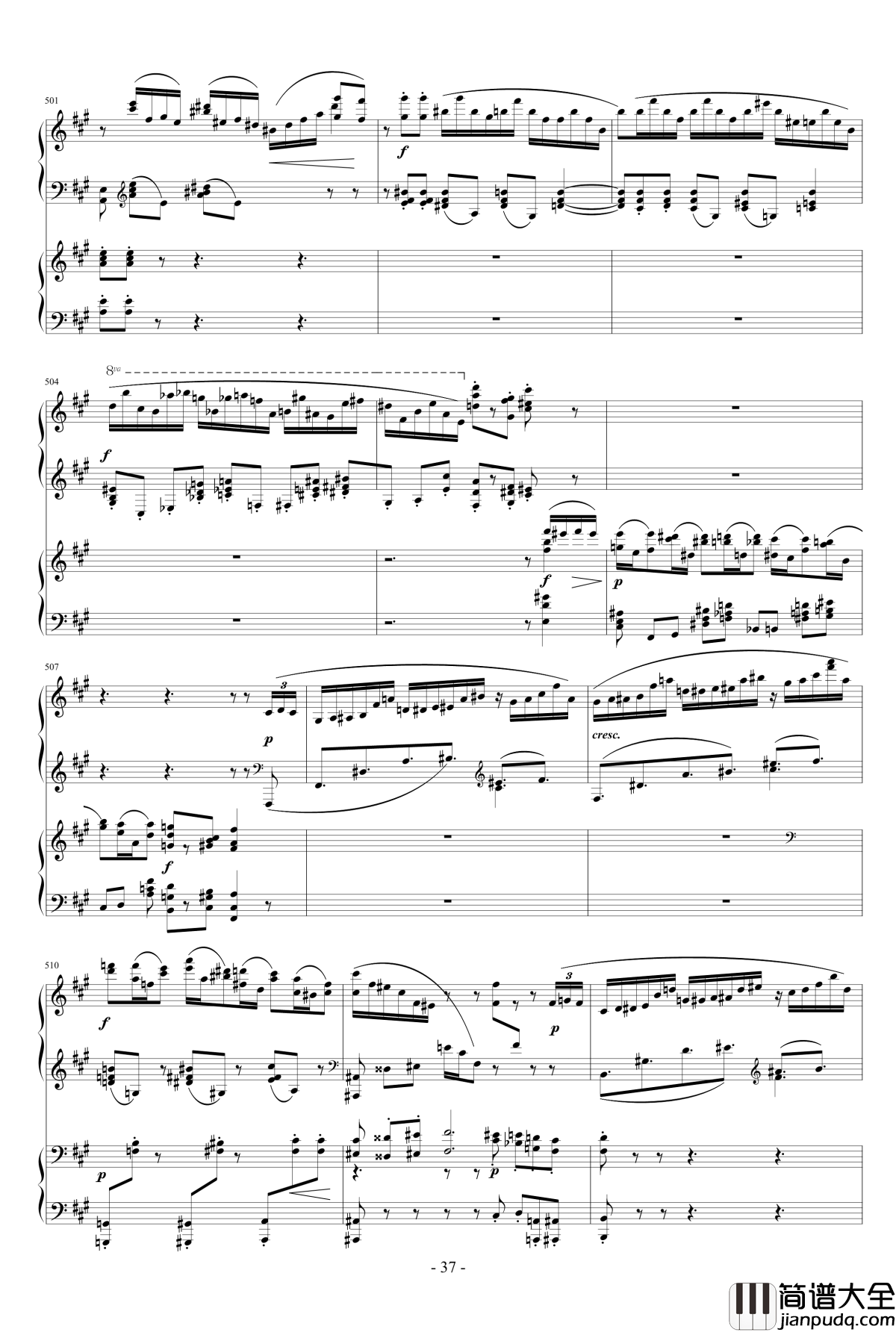 拉赫玛尼诺夫第一钢琴协奏曲_Op.1钢琴谱_拉赫马尼若夫