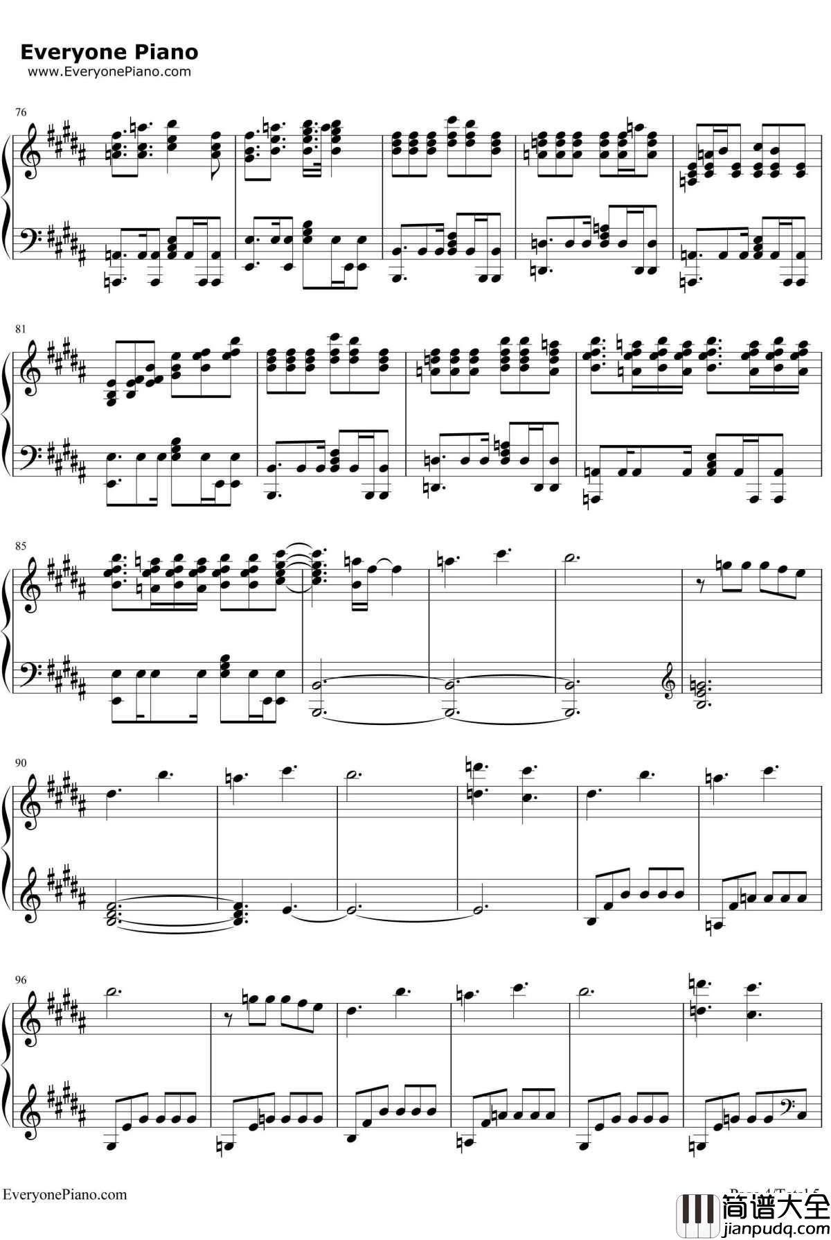 Let_Me_Go钢琴谱_AvrilLavigne