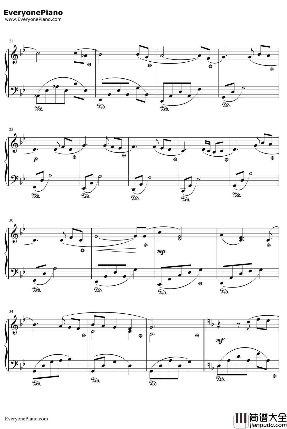 A_Time_For_Us钢琴谱_AndyWilliams_罗密欧与茱丽叶插曲