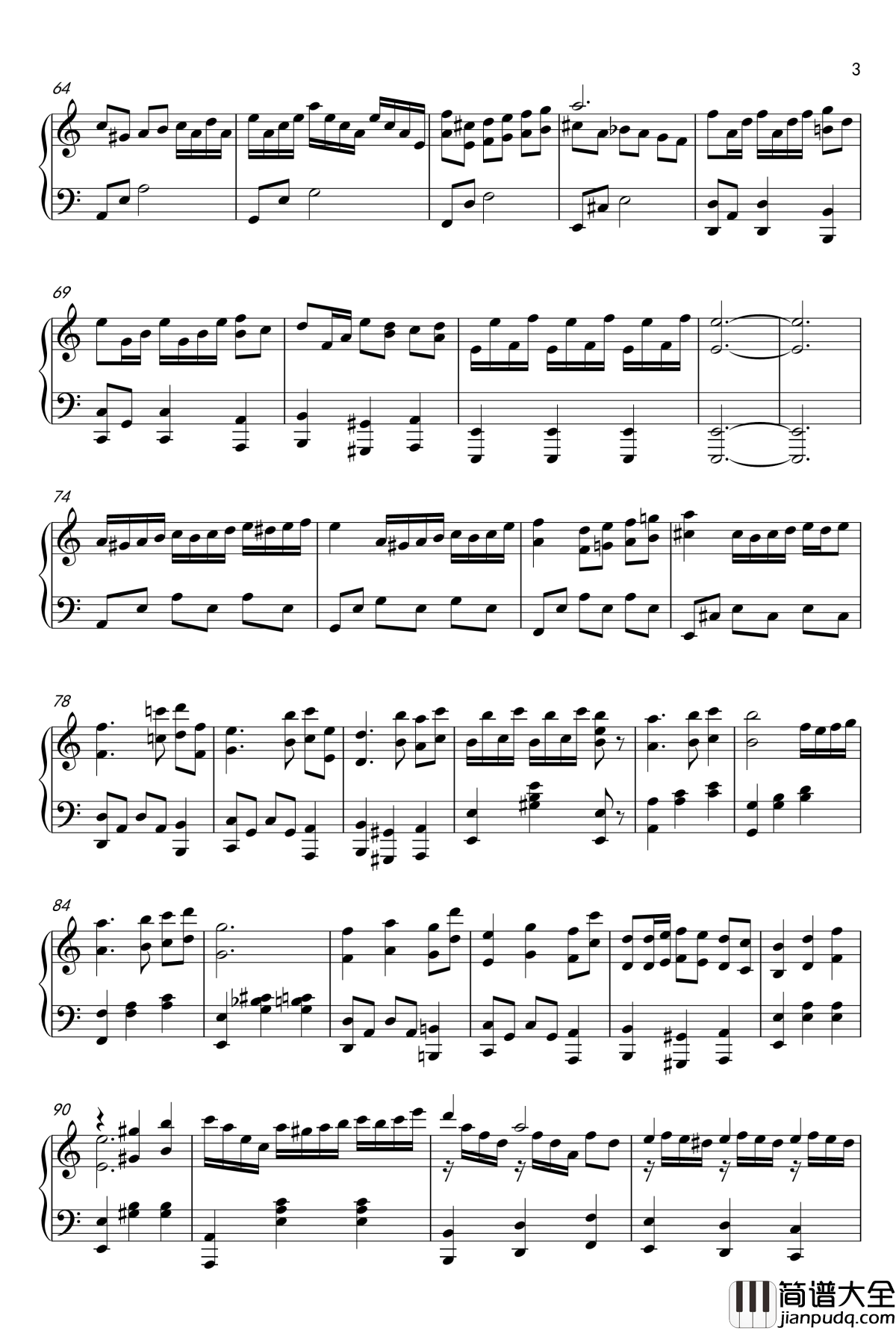 来自星星的你bgm3钢琴谱_还原度较高_Tears_in_Minuet