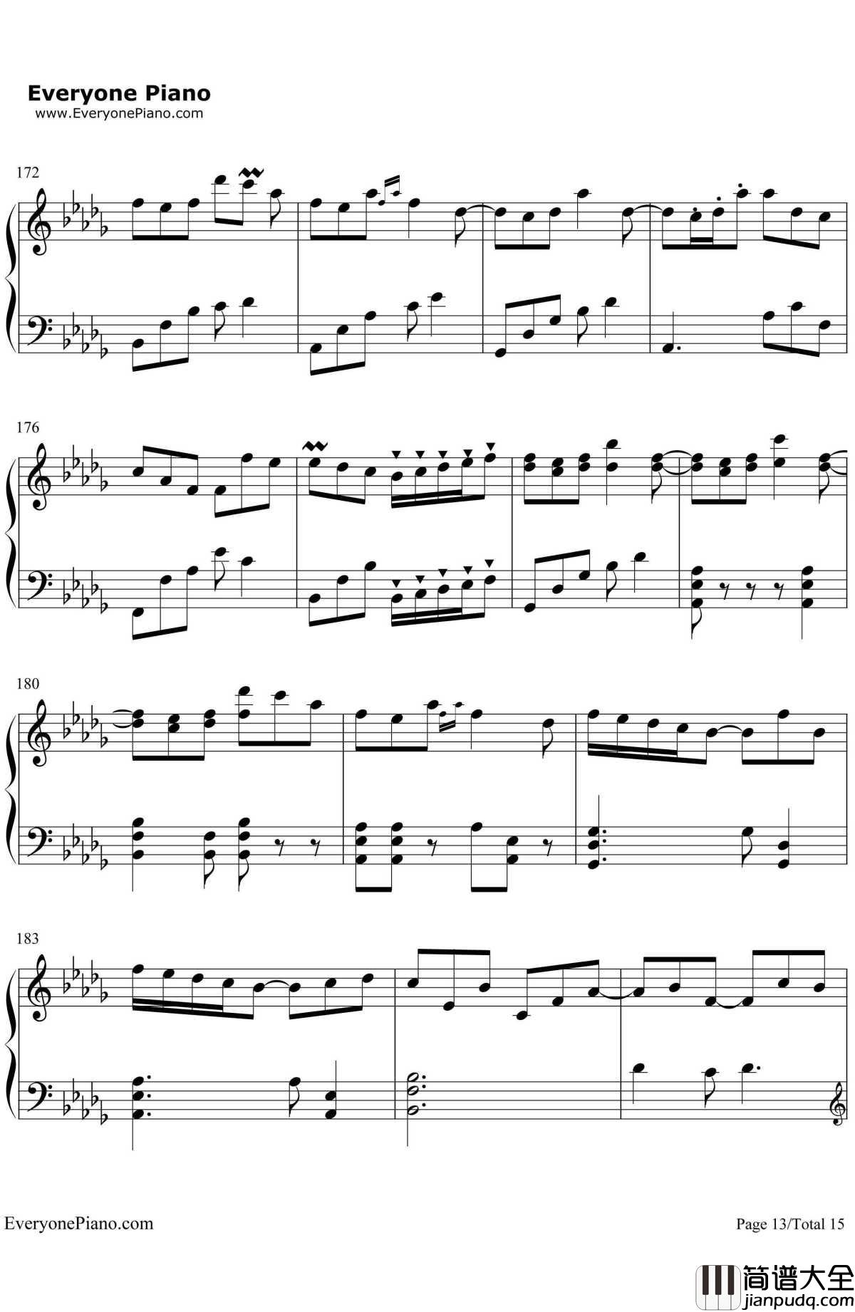 纯白钢琴谱_V.K克_Deemo游戏音乐