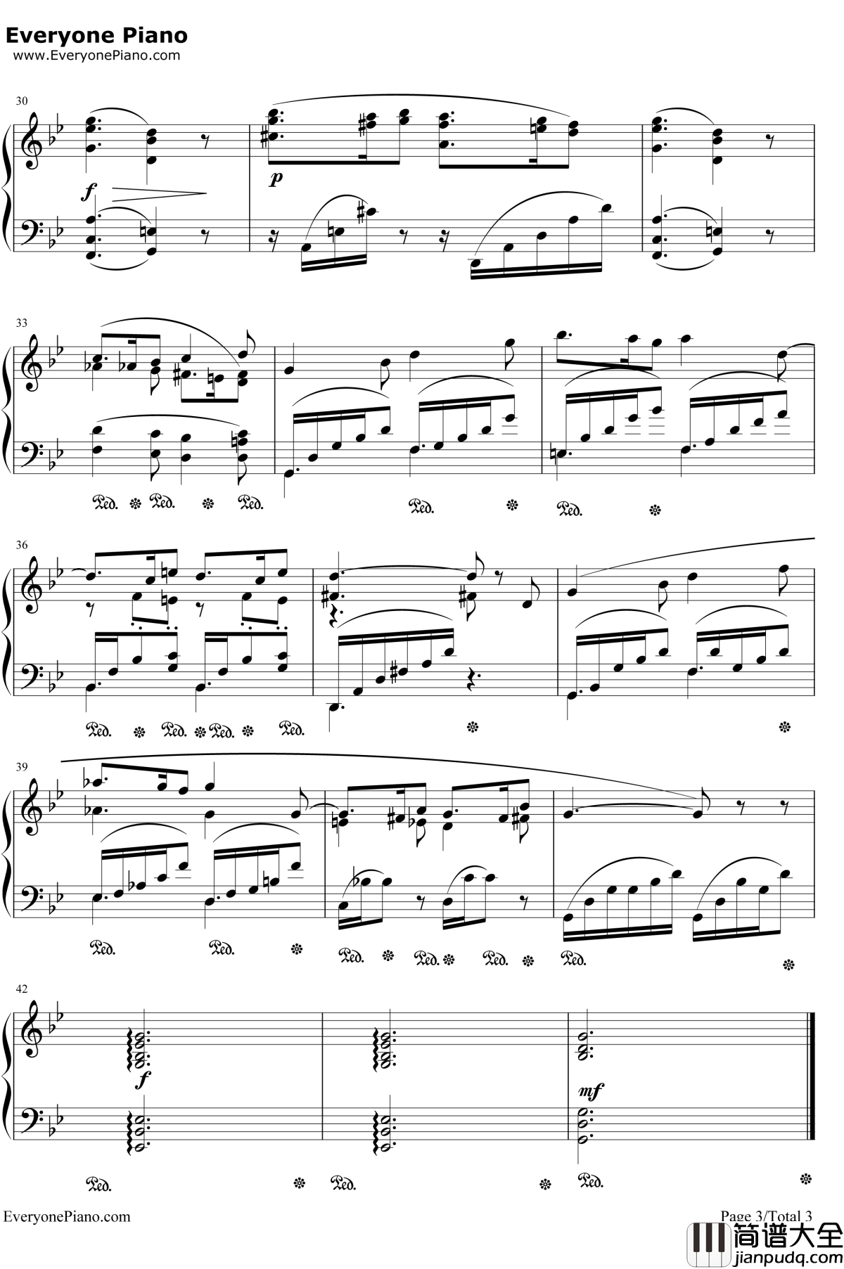 西西里舞曲钢琴谱__福莱