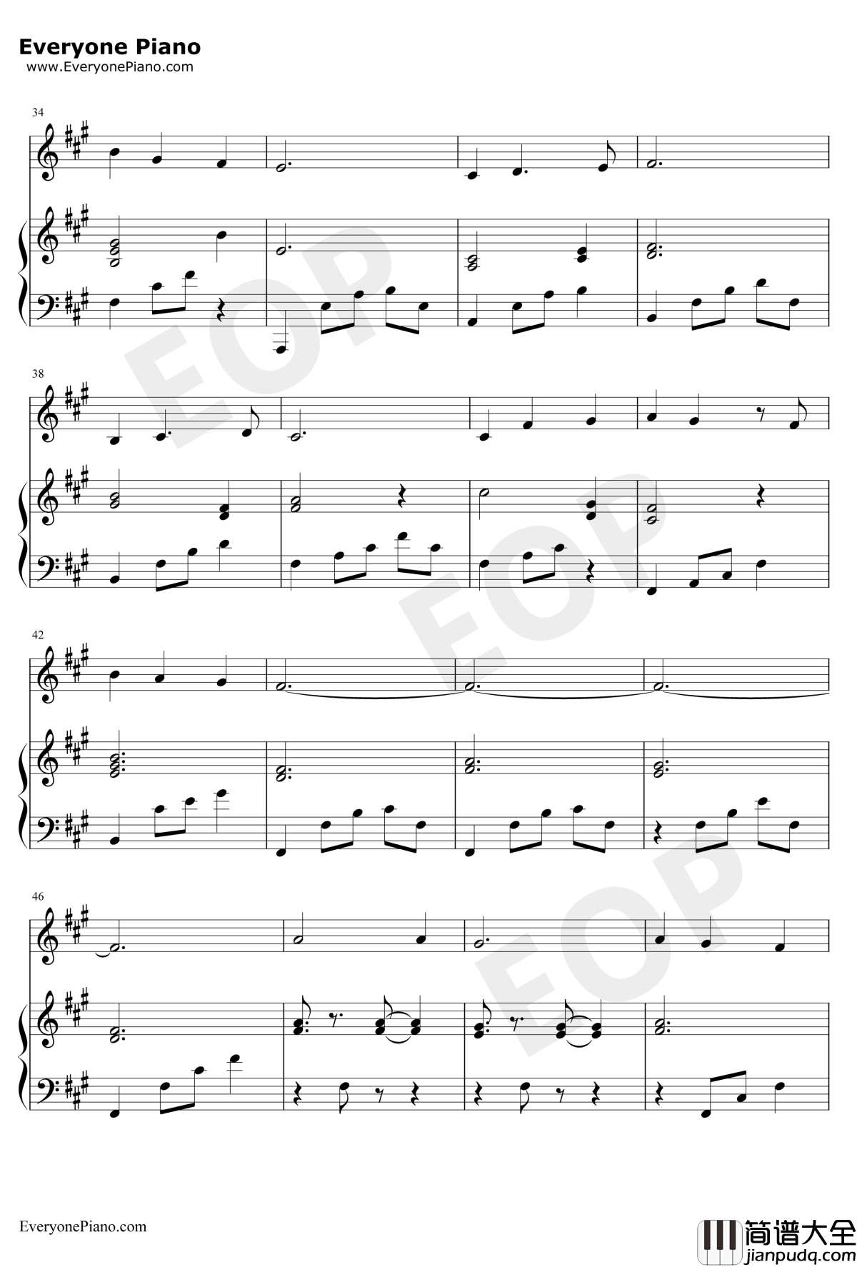 Gloria钢琴谱_Kalafina
