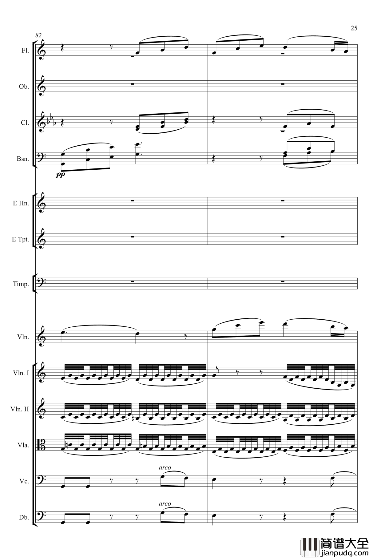 e小调小提琴协奏曲Op.64钢琴谱_第二乐章_Felix_Mendelssohn