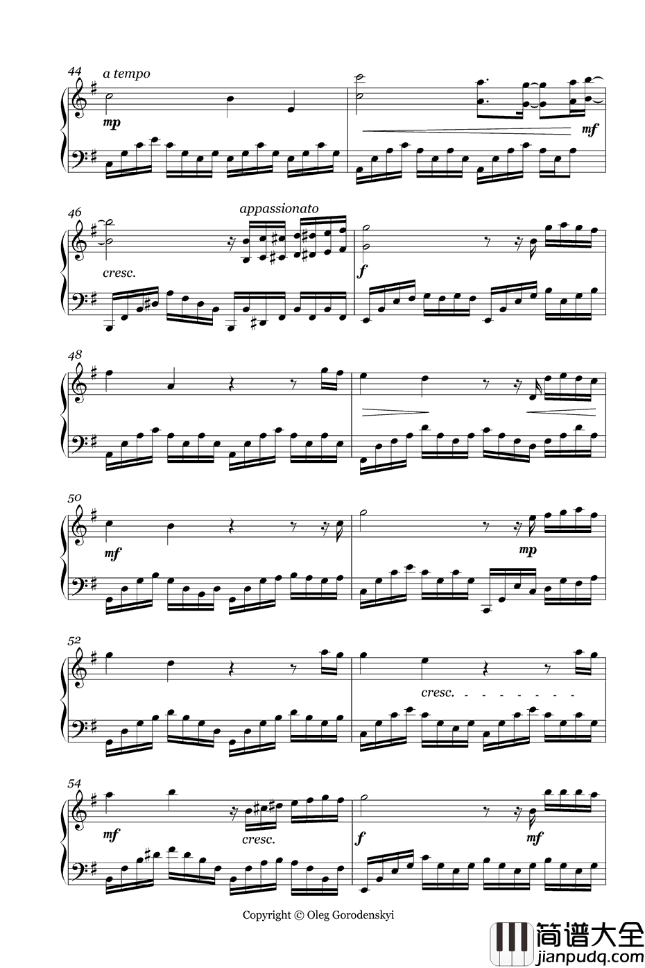 La_Romance_de_Kiev钢琴谱_OlegGorodenskyi