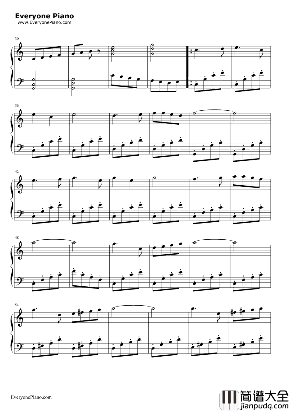 哆来咪钢琴谱_RichardRodgers_音乐之声插曲