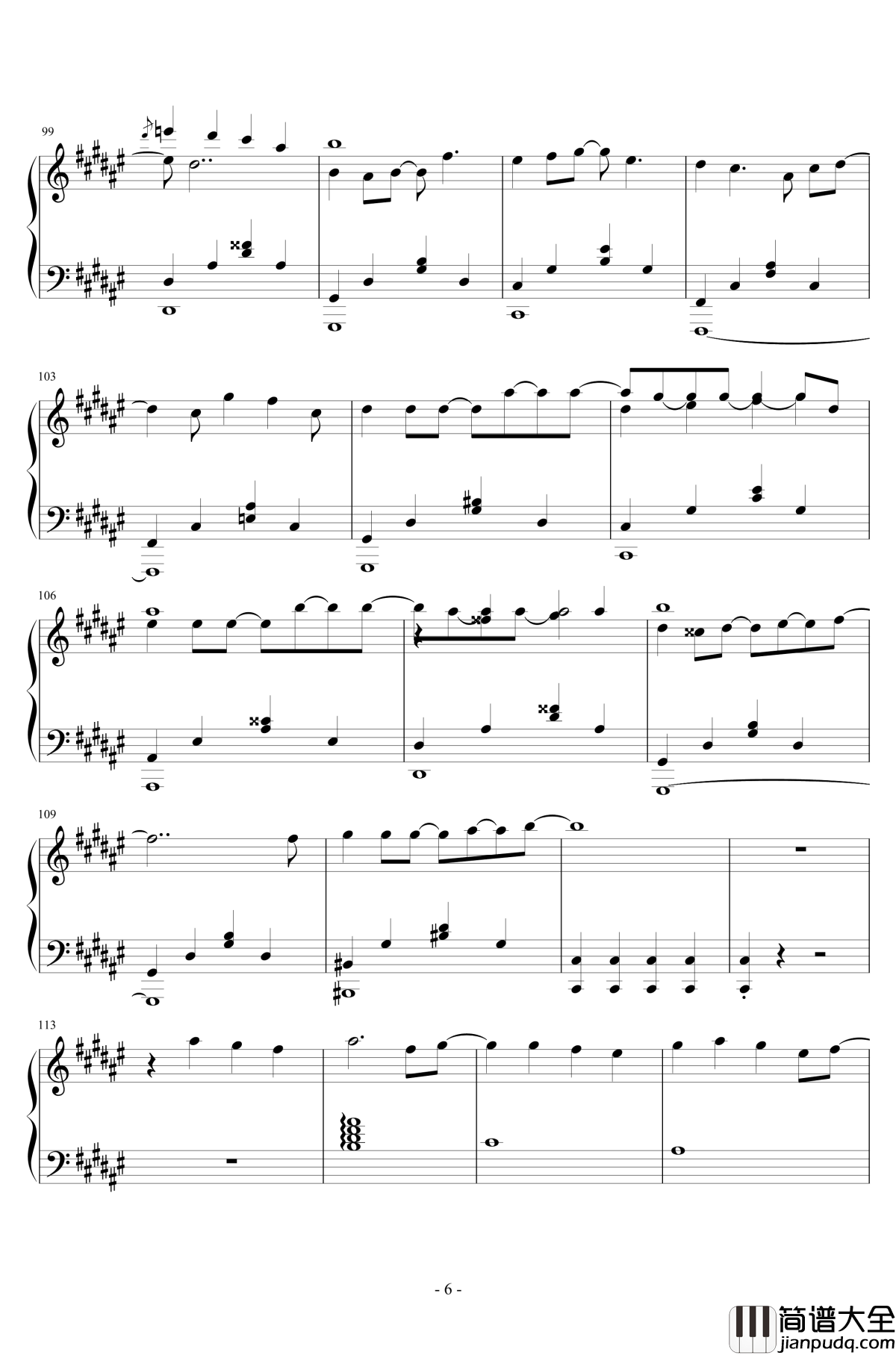 爱的回归线钢琴谱__爱情公寓3_插曲_陈韵若
