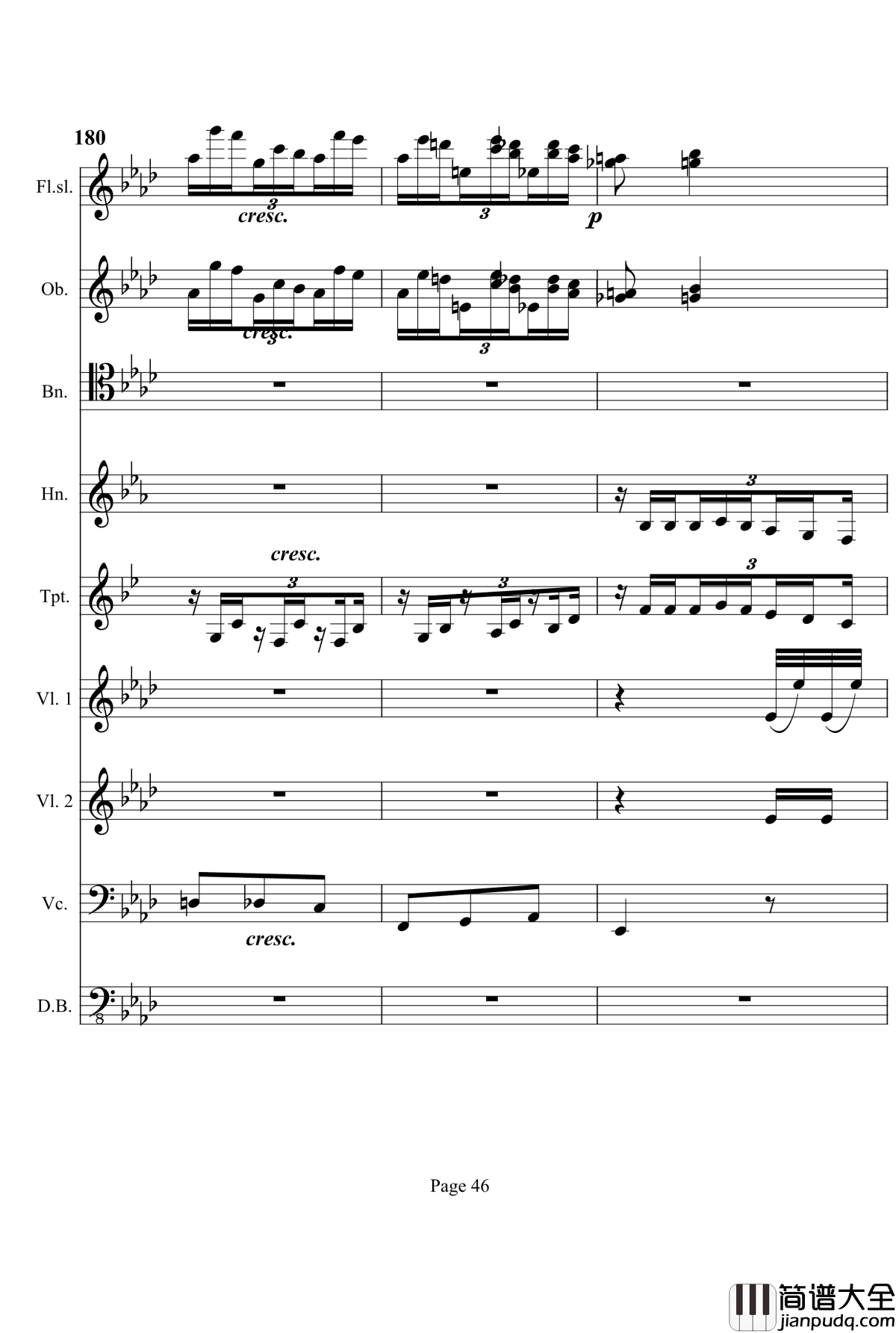 奏鸣曲之交响钢琴谱_第12首_Ⅰ_贝多芬_beethoven