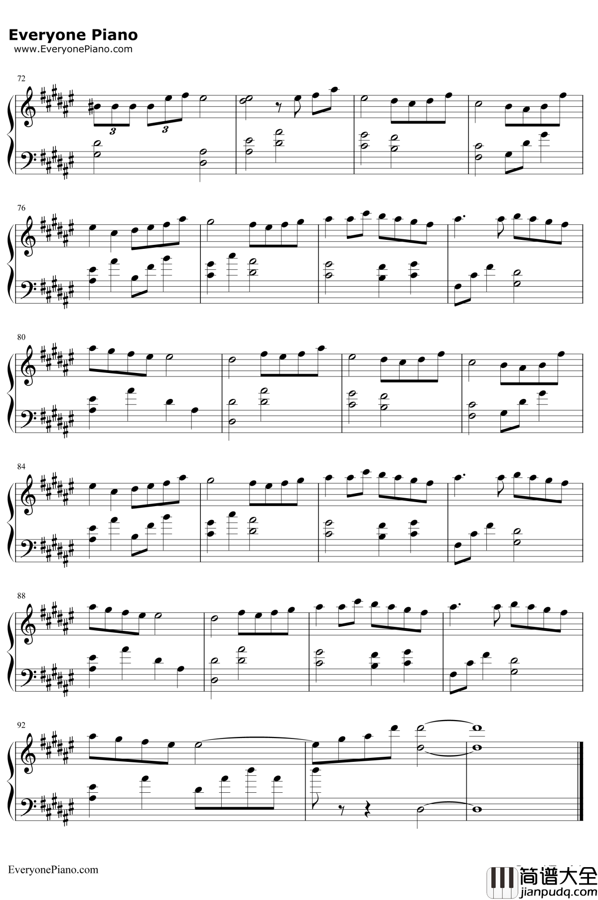 星の在り処钢琴谱_Falcom_Sound_Team_jdk