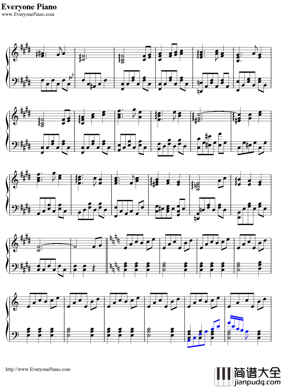 废狱摇篮曲钢琴谱_廃狱ララバイ_东方地灵殿第五关道中BGM