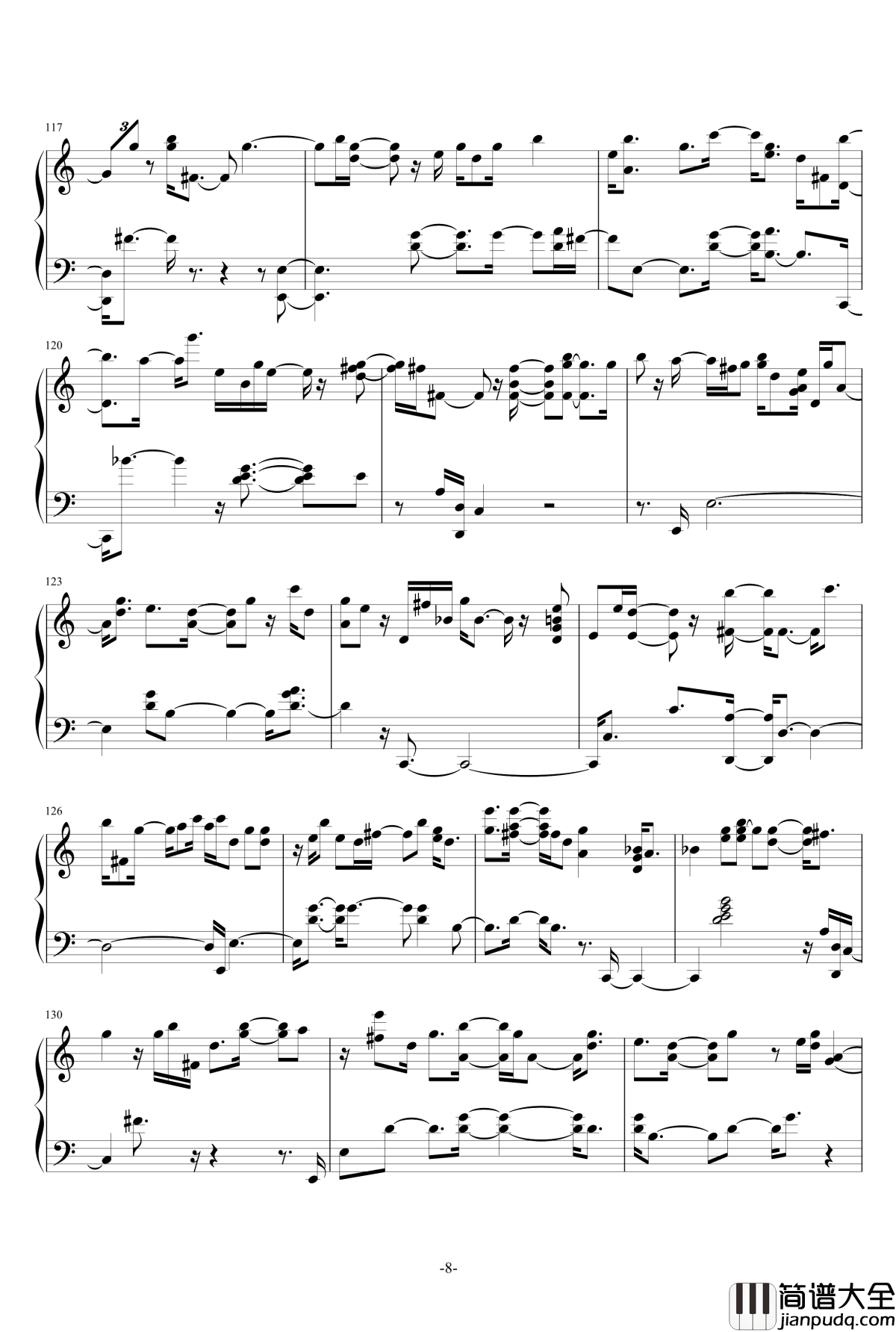 keys东方同人曲钢琴谱_2_东方组图