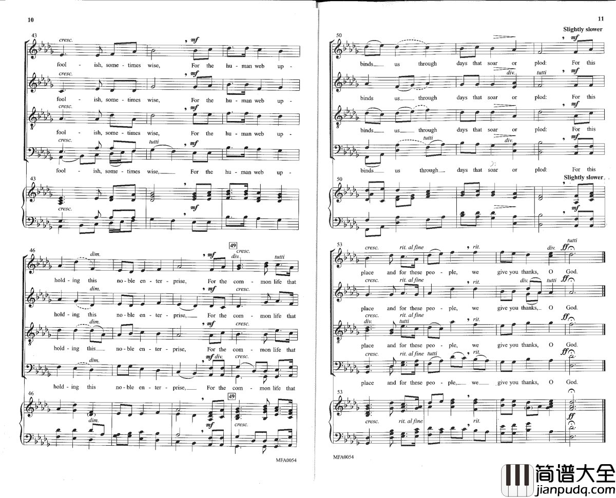 For_the_splendor_of_creation钢琴谱_Gustav_Holst