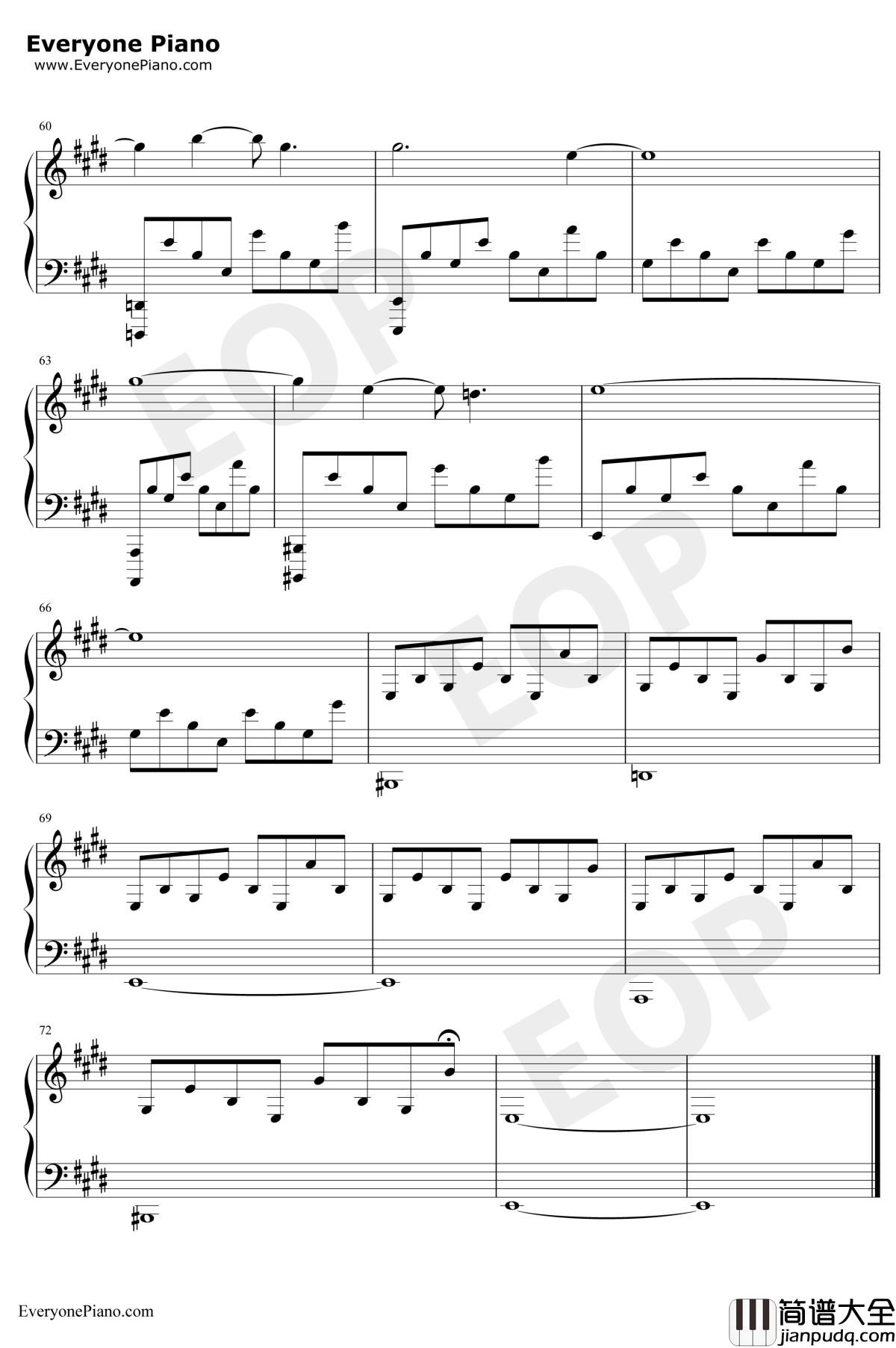 堡垒之夜钢琴谱_RomDiPrisco_Fortnite
