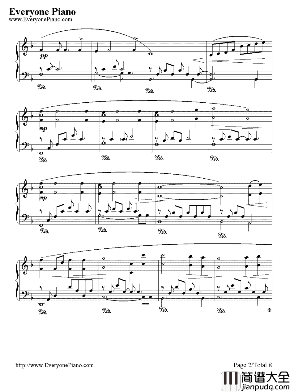 The_Portrait钢琴谱_JamesHorner_泰坦尼克号纯钢琴曲