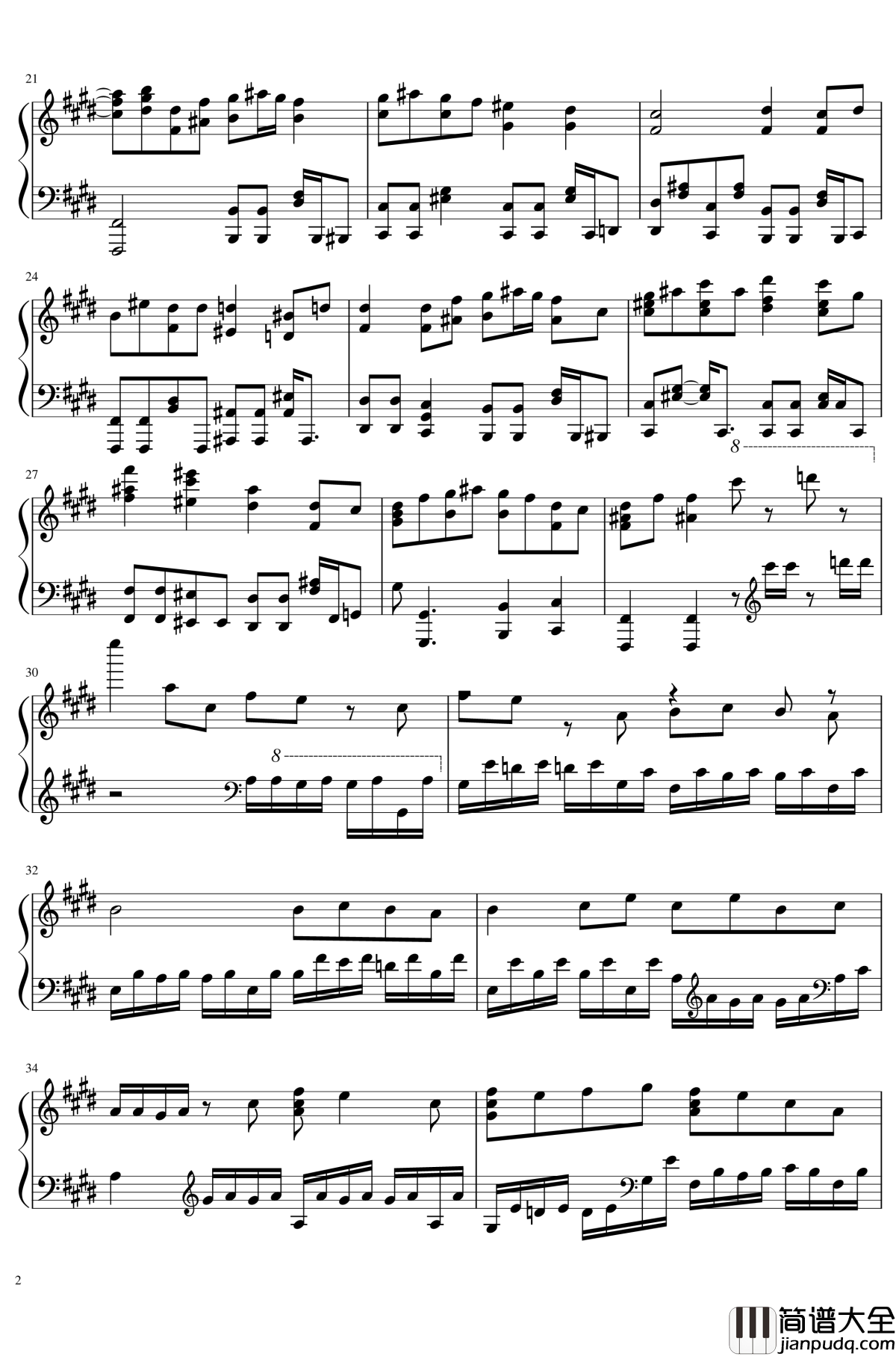 パプリカ钢琴谱_红辣椒_米津玄师